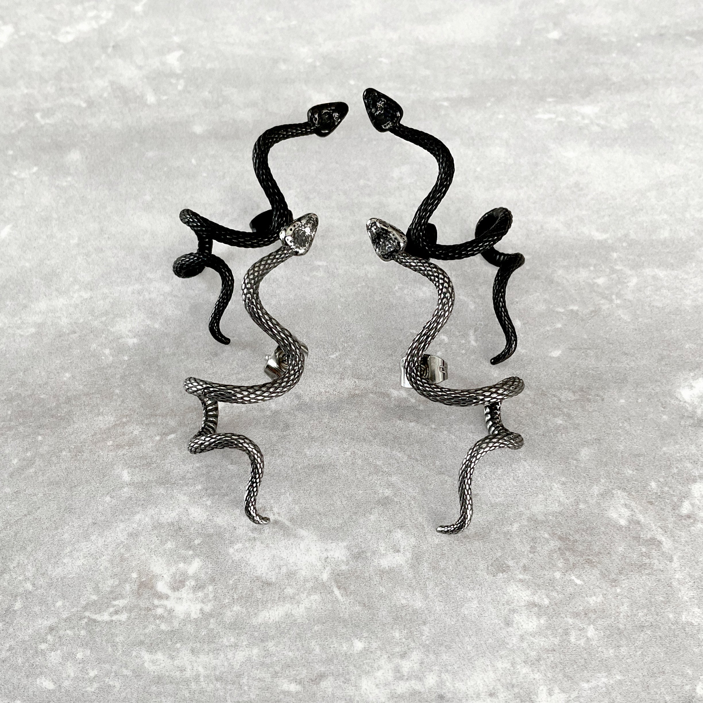 CRAWLING SNAKE EARRINGS