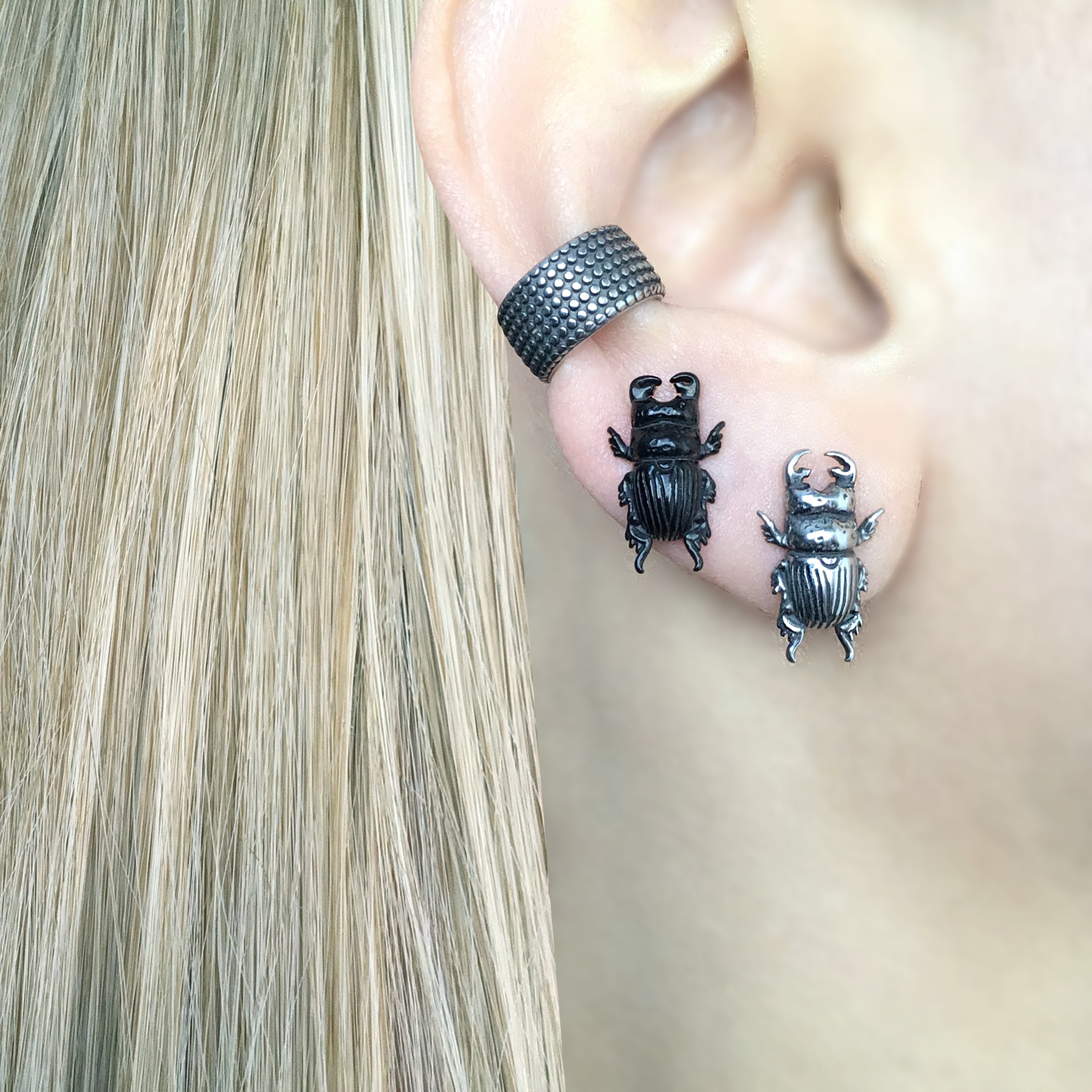 BEETLE STUD EARRINGS