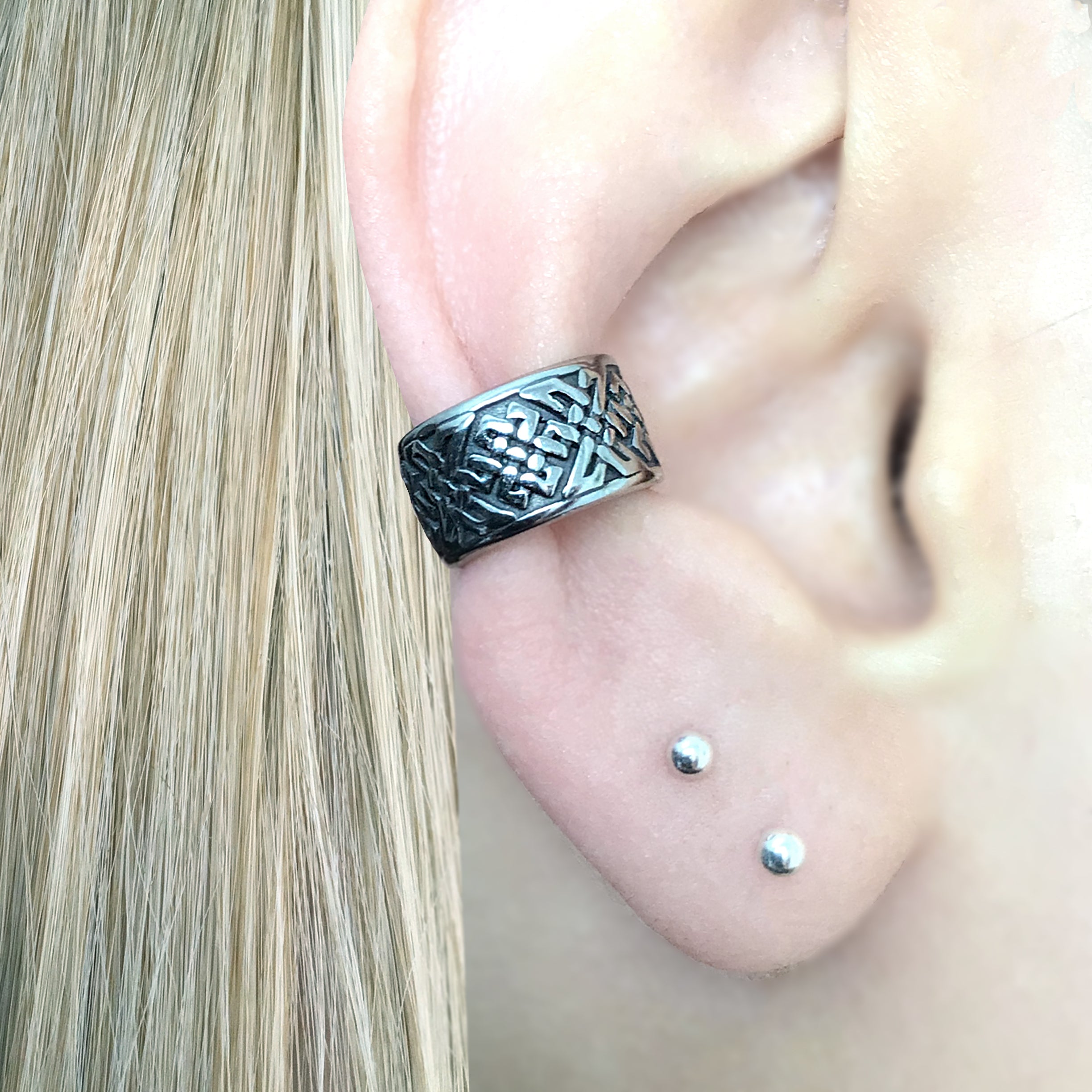 CELTIC BASKETWEAVE NO PIERCING EAR CUFF