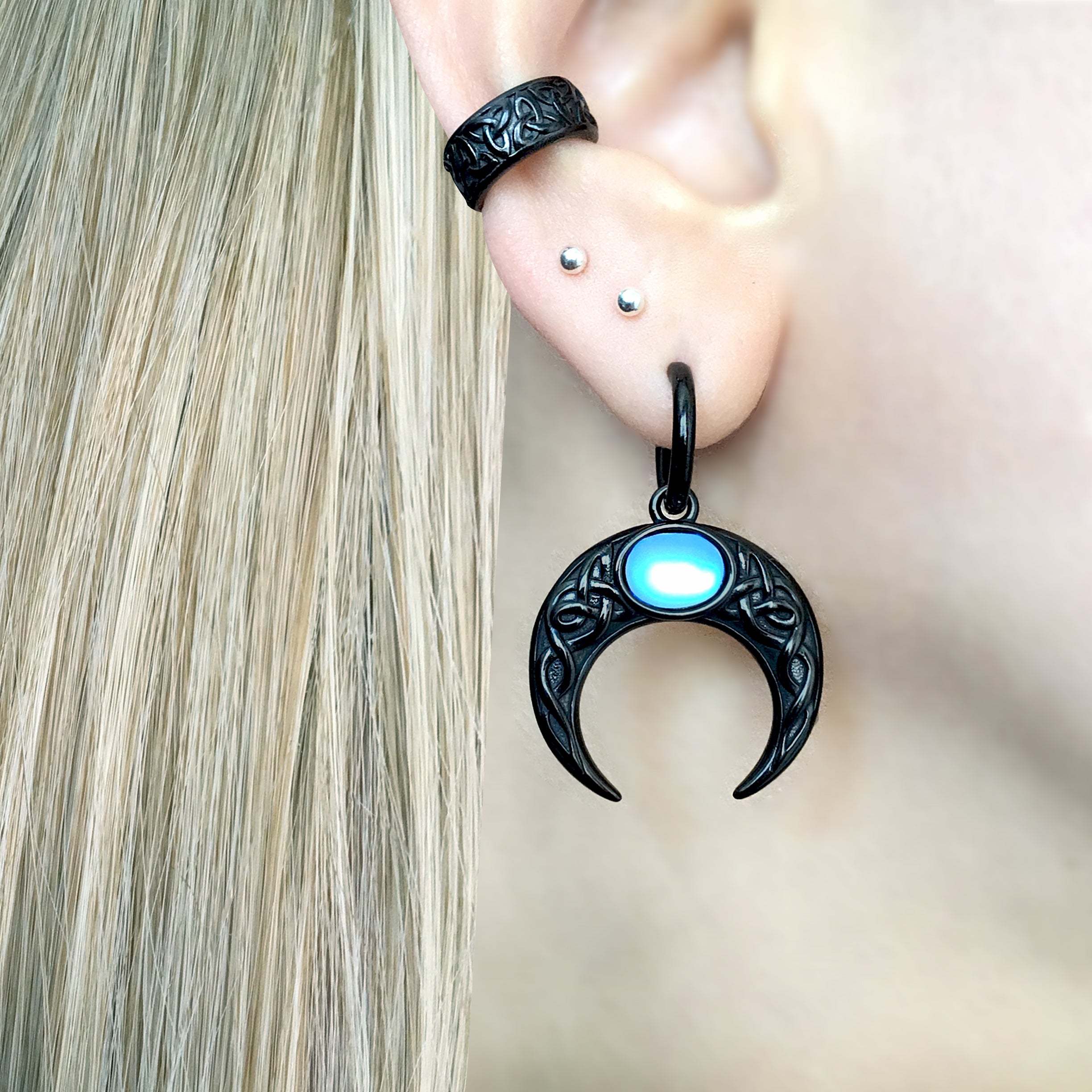 CELTIC BLUE MOON HOOPS
