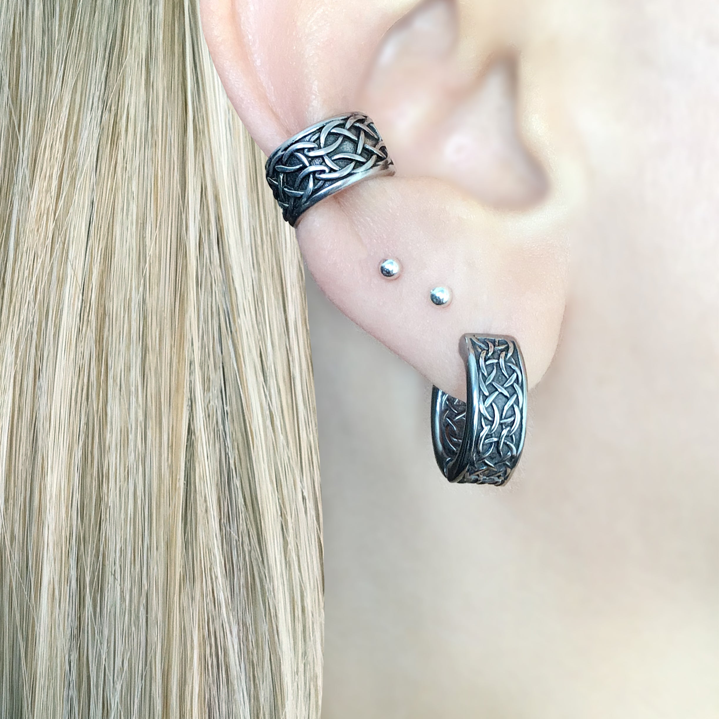 CELTIC BRAID HOOP EARRINGS