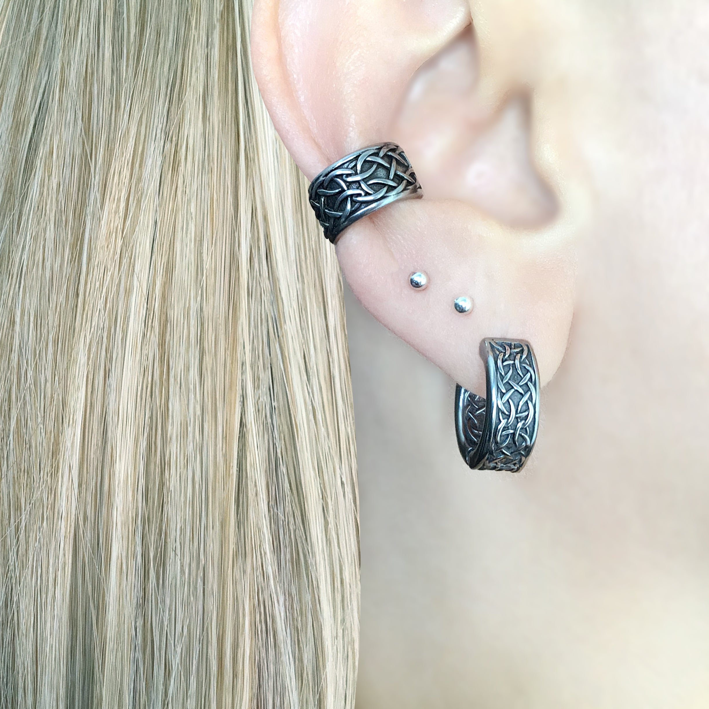 CELTIC BRAID HOOP EARRINGS