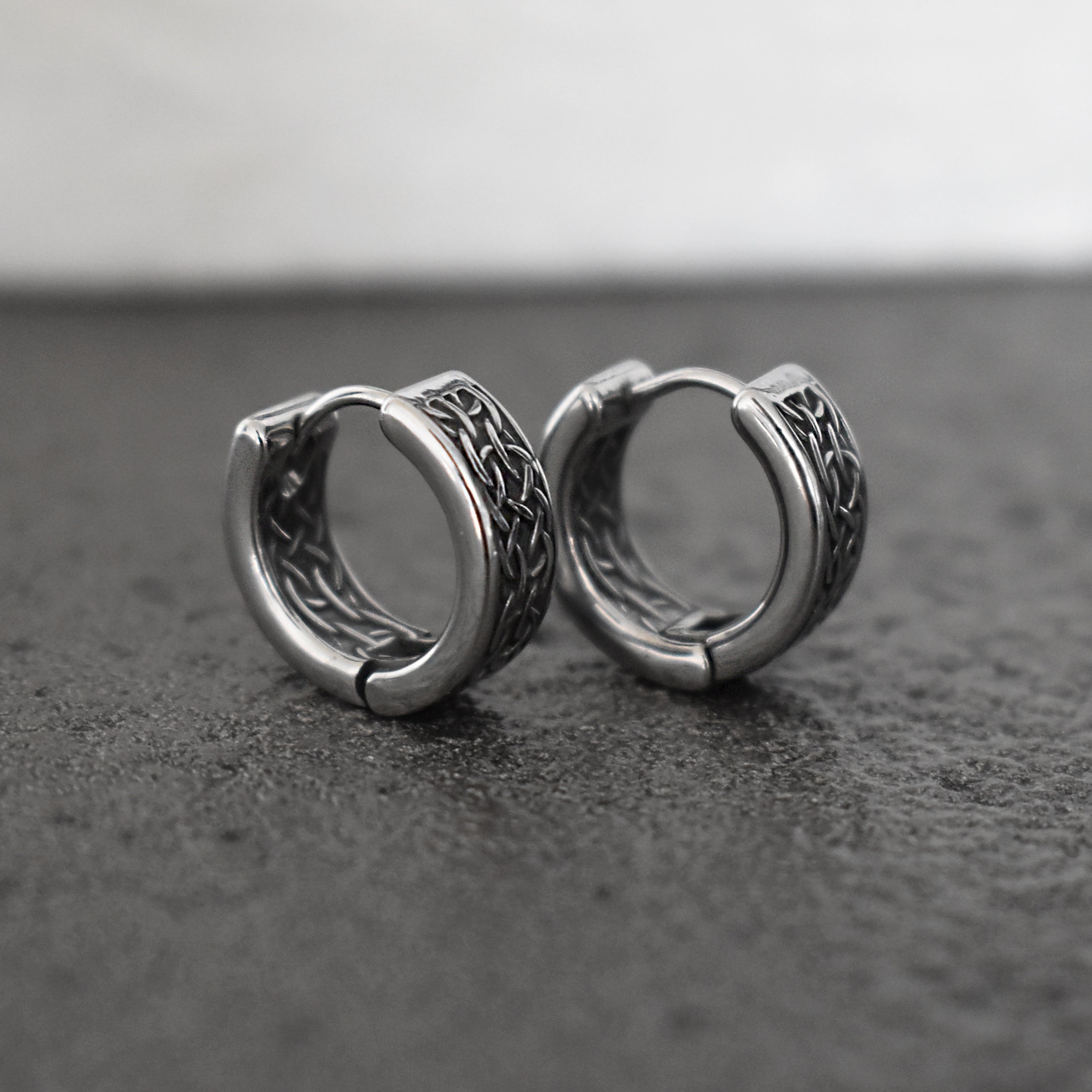 CELTIC BRAID HOOP EARRINGS