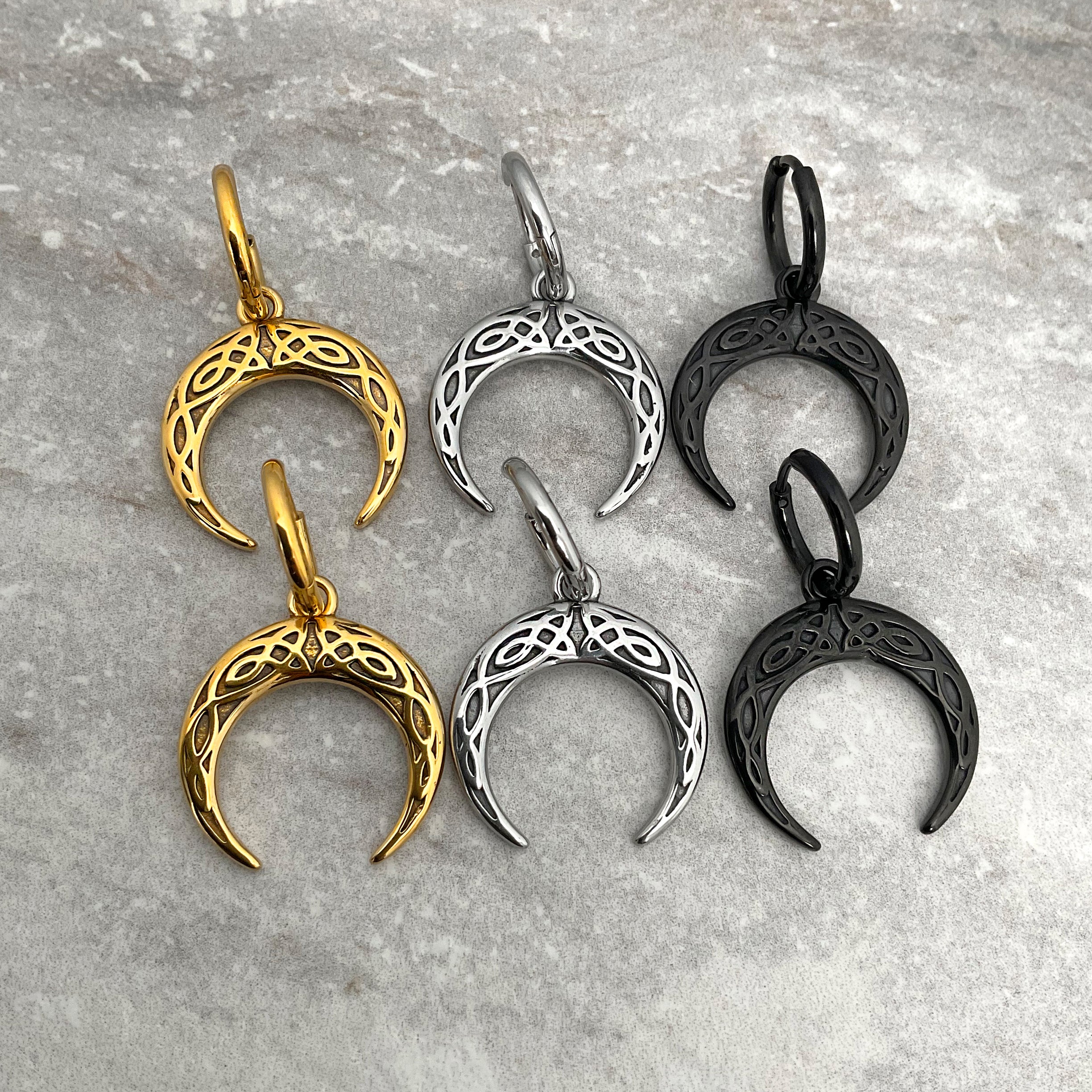 CELTIC MOON EARRINGS