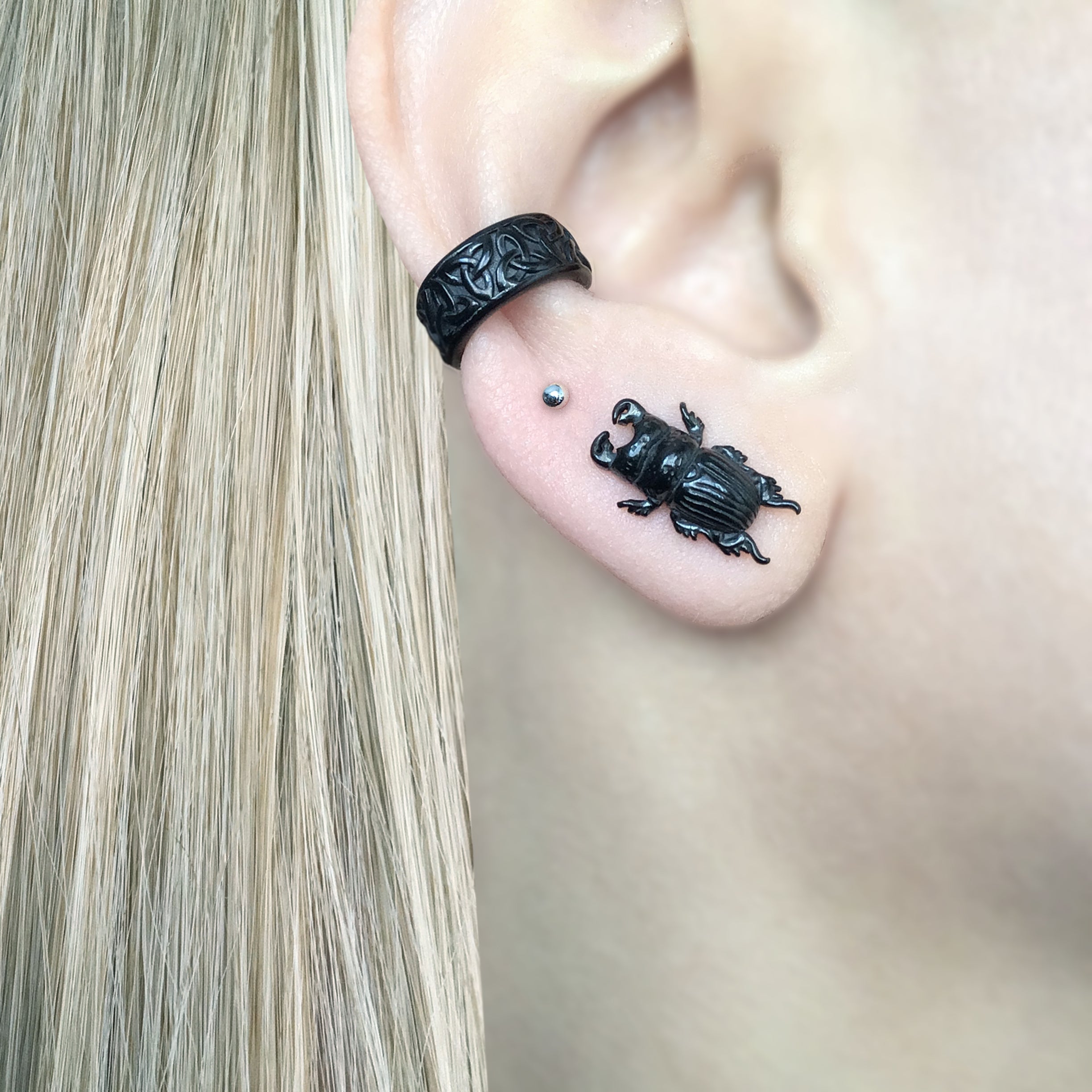 BEETLE STUD EARRINGS