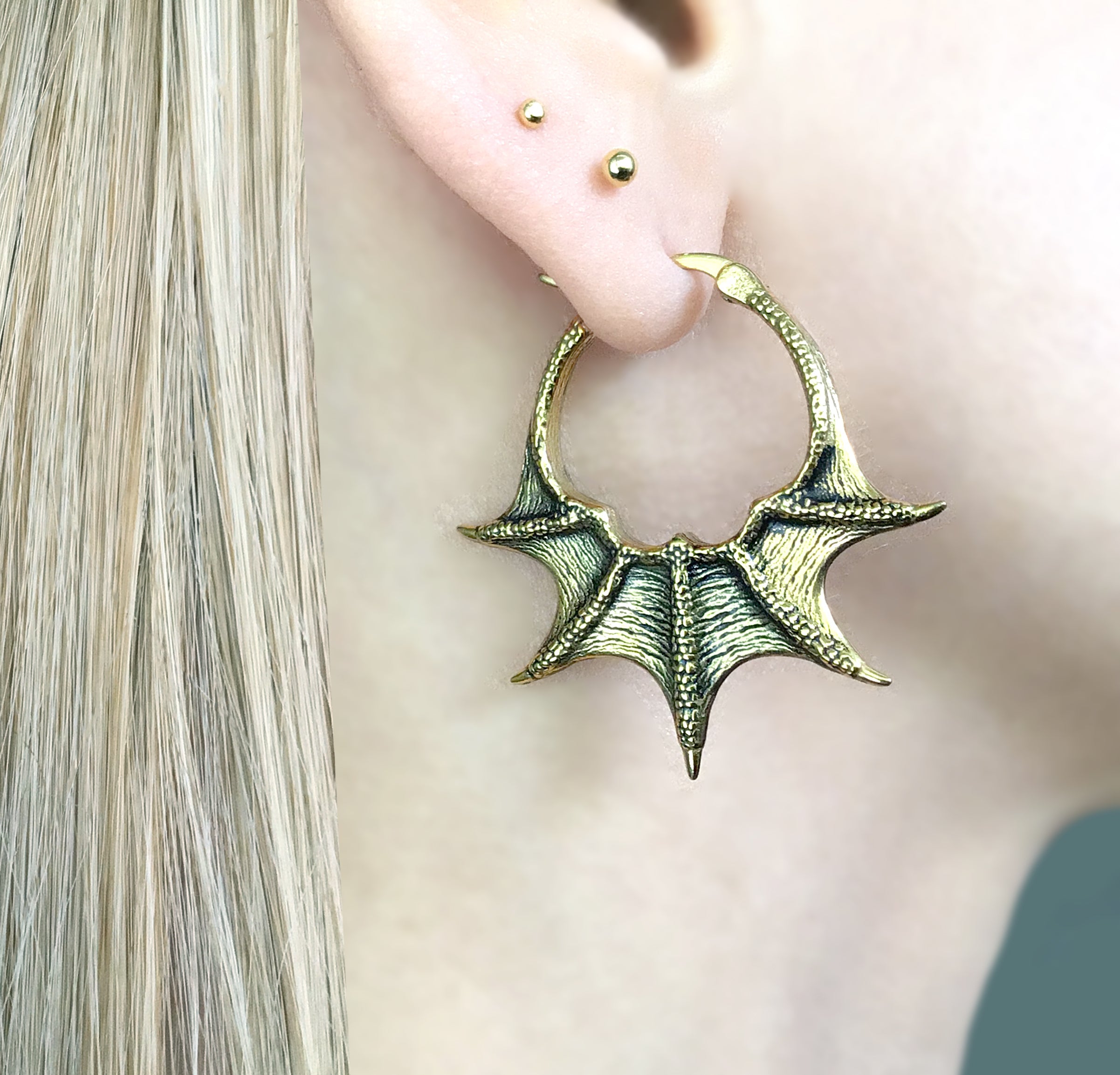 DRAGON WING HOOP EARRINGS