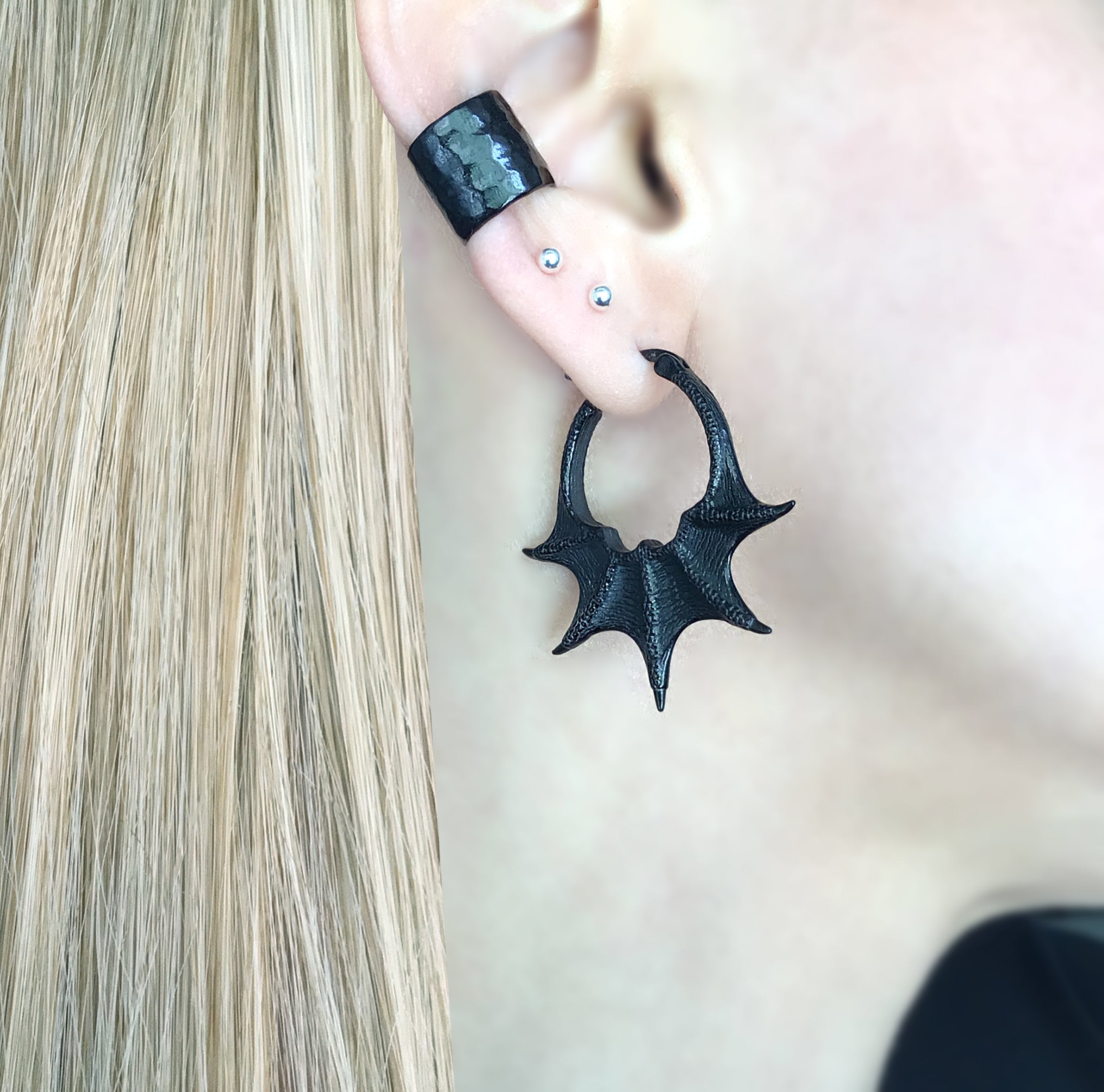 DRAGON WING HOOP EARRINGS