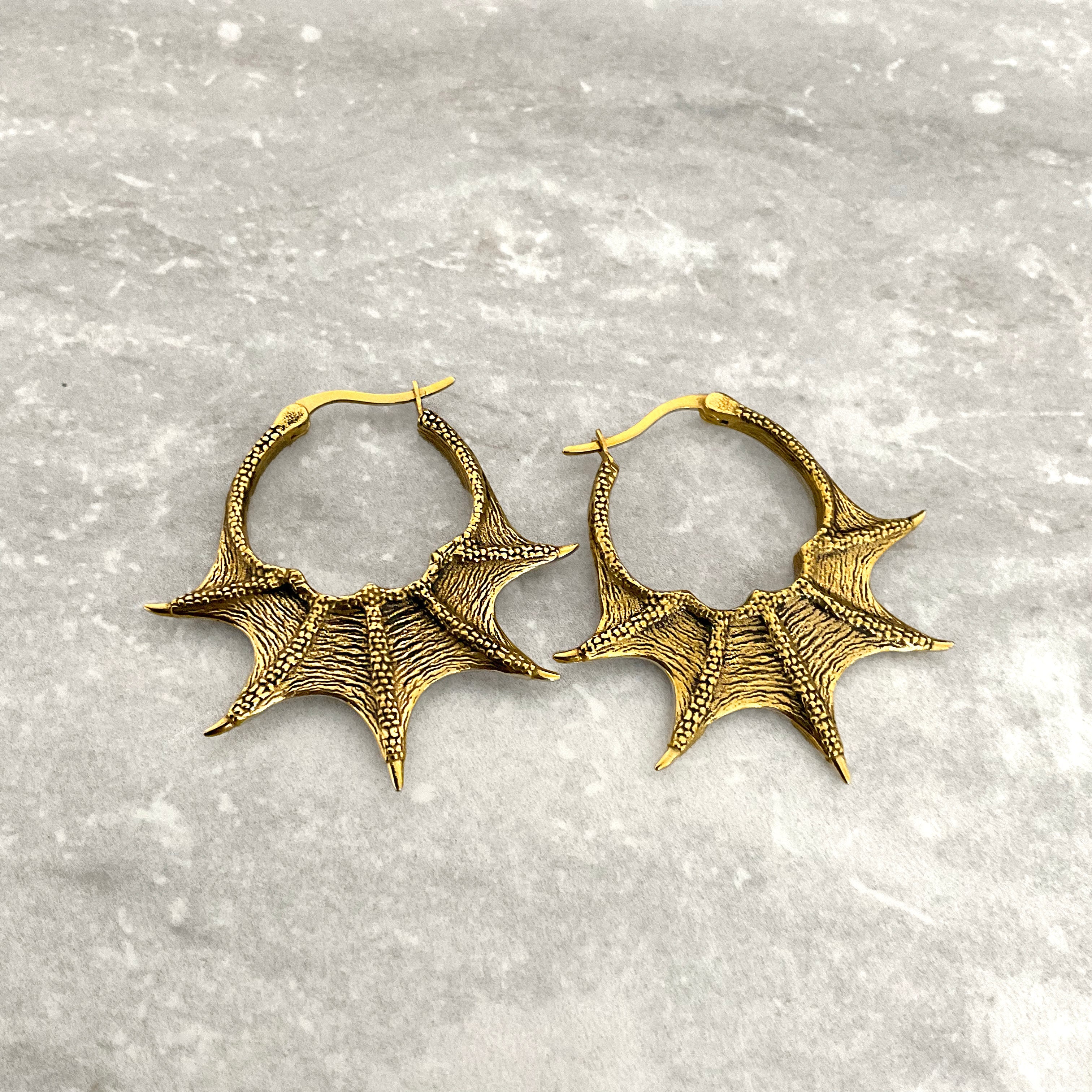 DRAGON WING HOOP EARRINGS