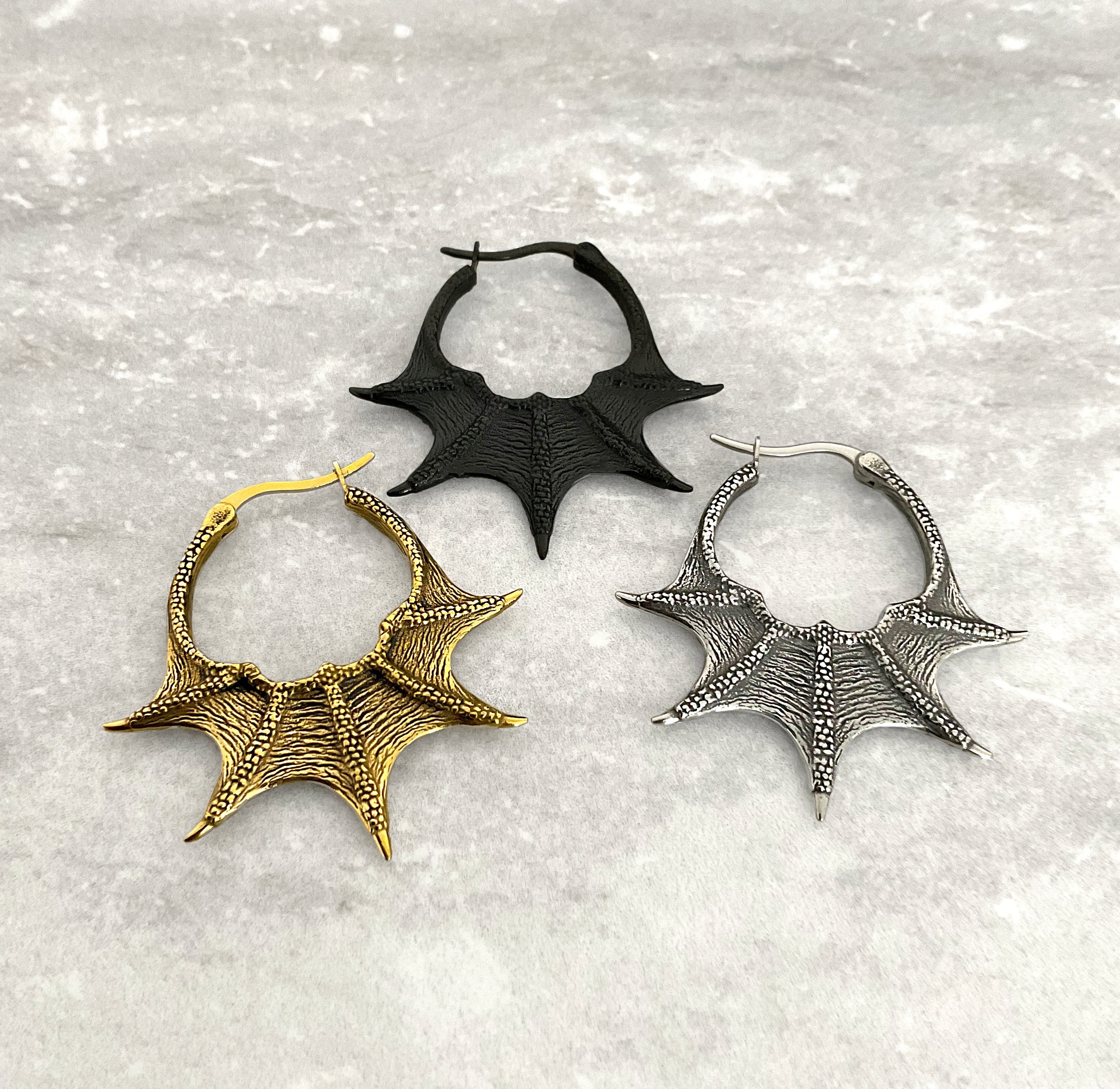 DRAGON WING HOOP EARRINGS