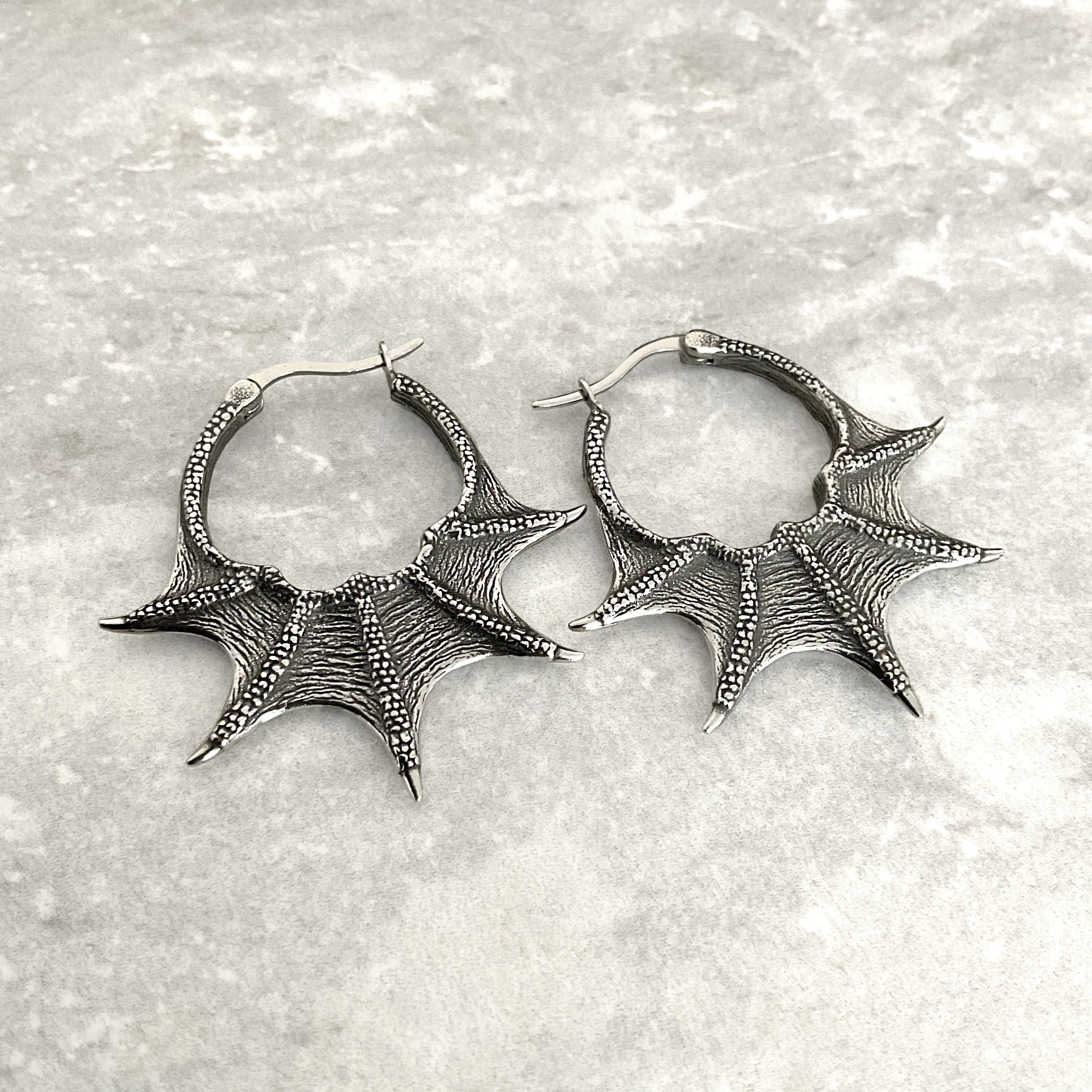 DRAGON WING HOOP EARRINGS