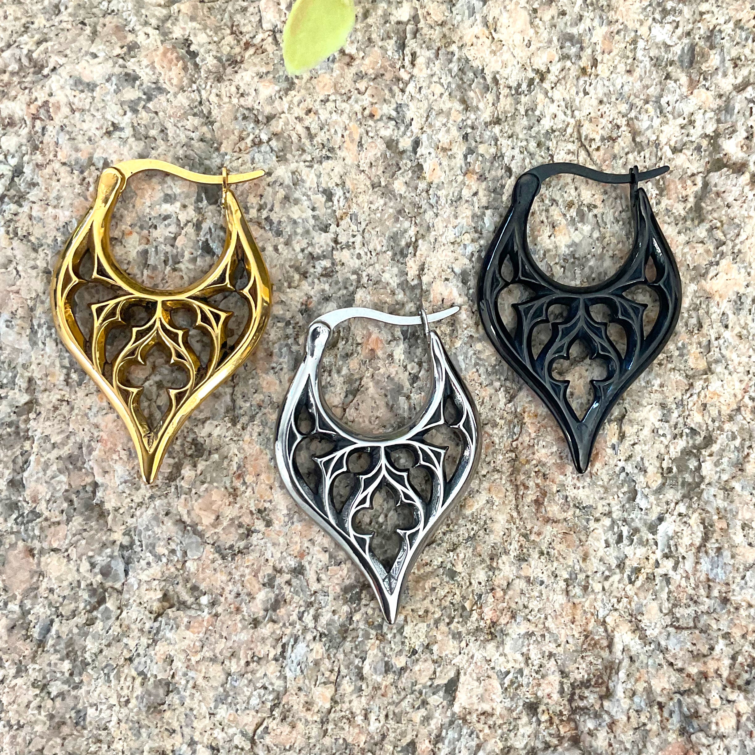 GOTHIC HOOP EARRINGS