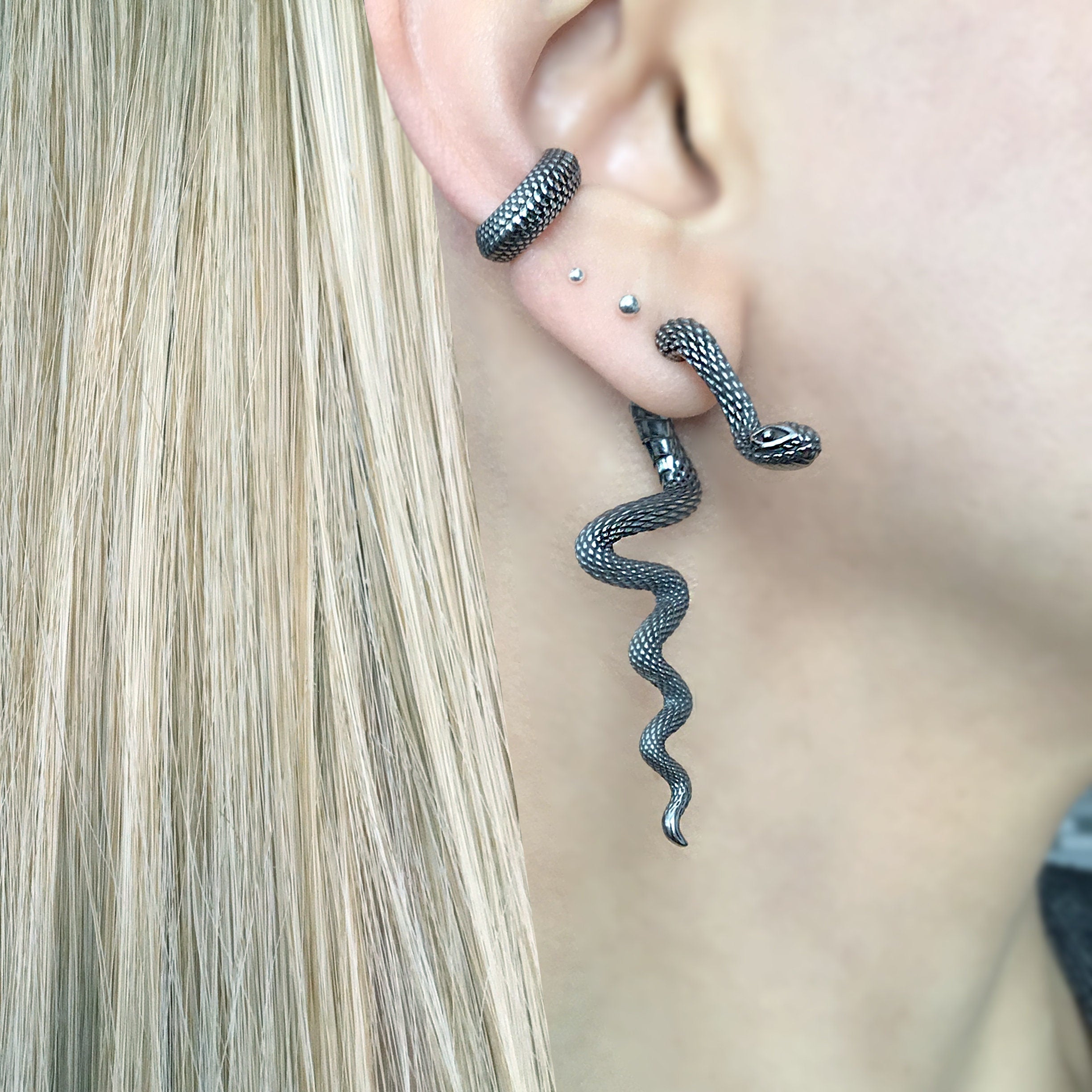 LONG SNAKE EARRINGS