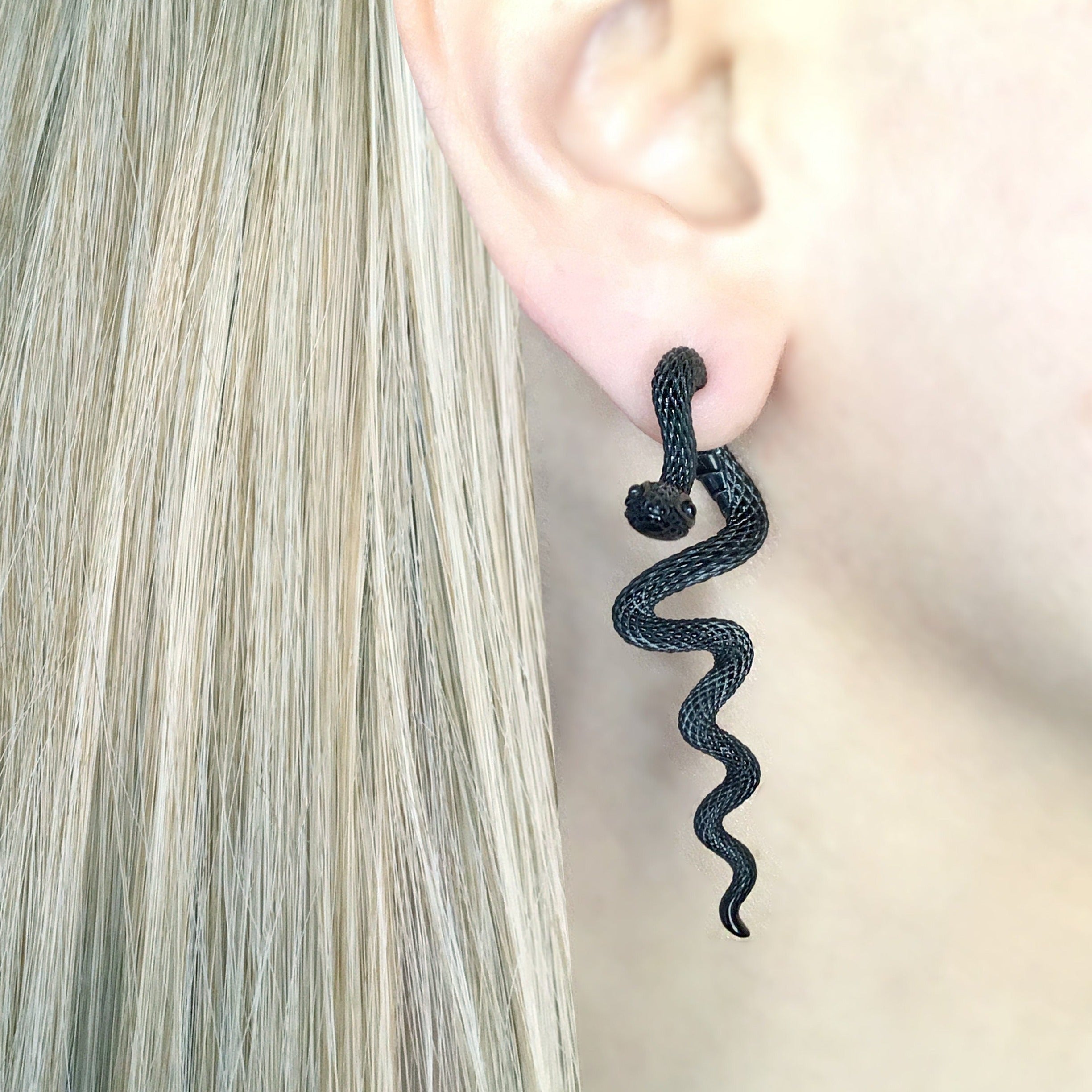 LONG SNAKE EARRINGS