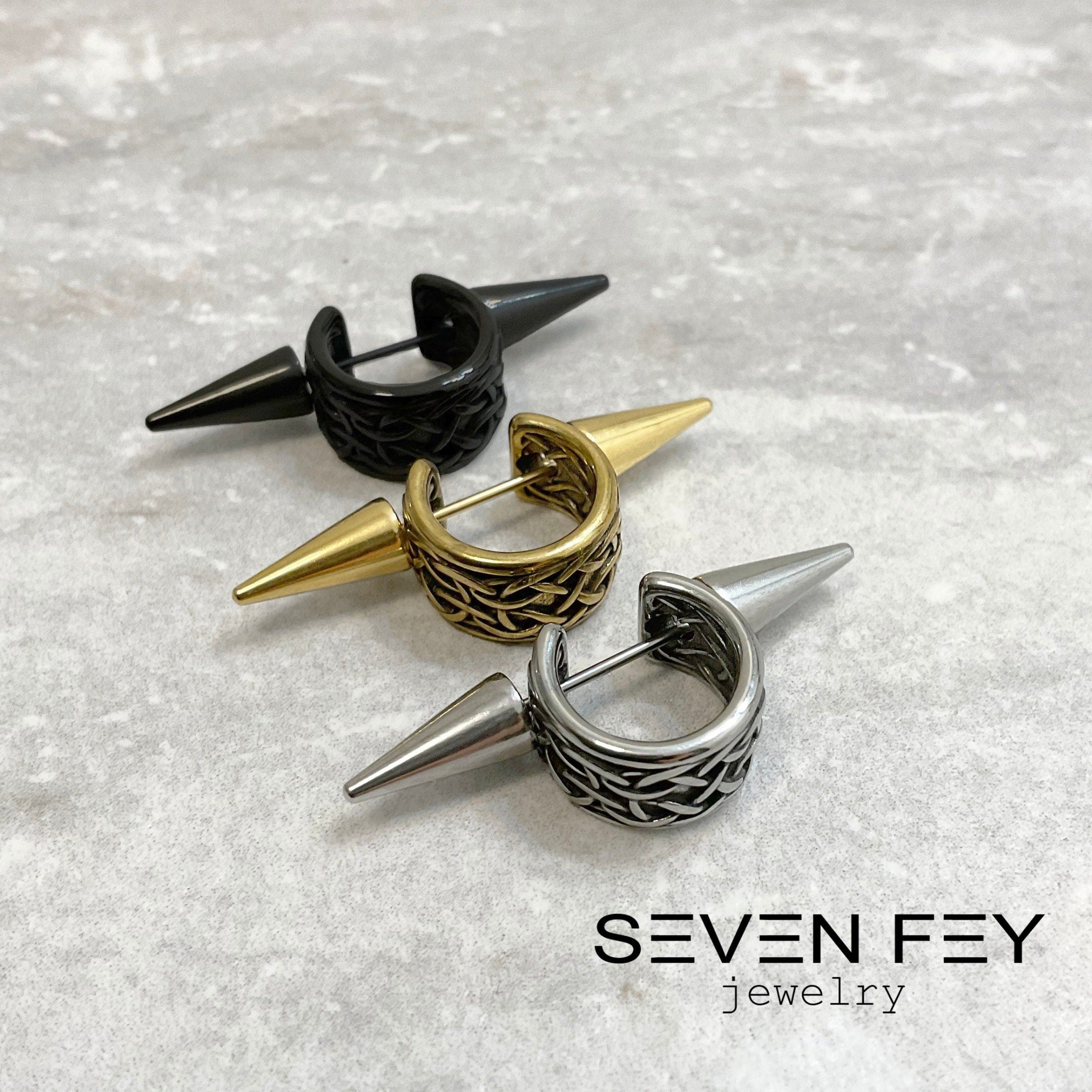 CELTIC HOOP EARRINGS WITH SPIKES