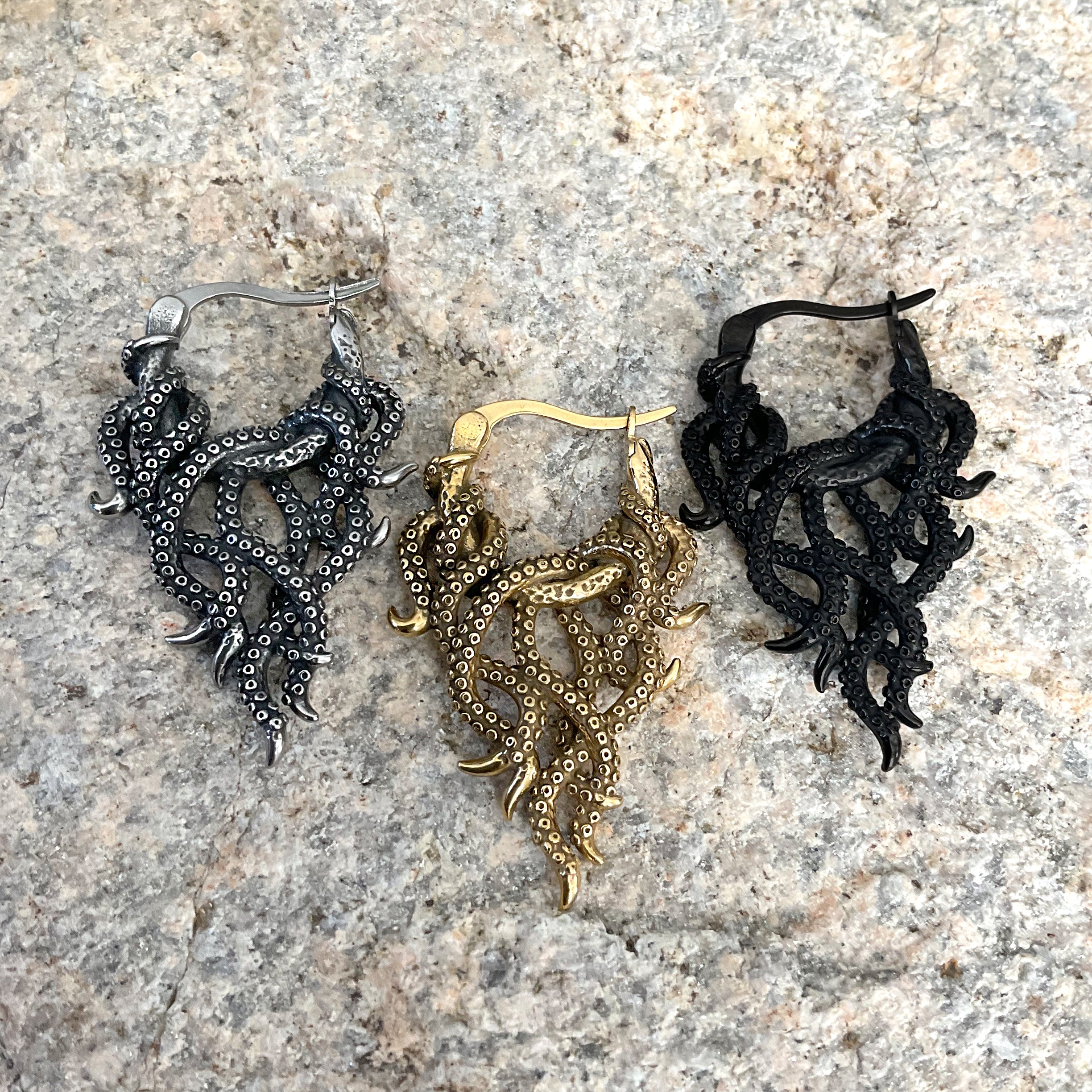 OCTOPUS HOOP EARRINGS