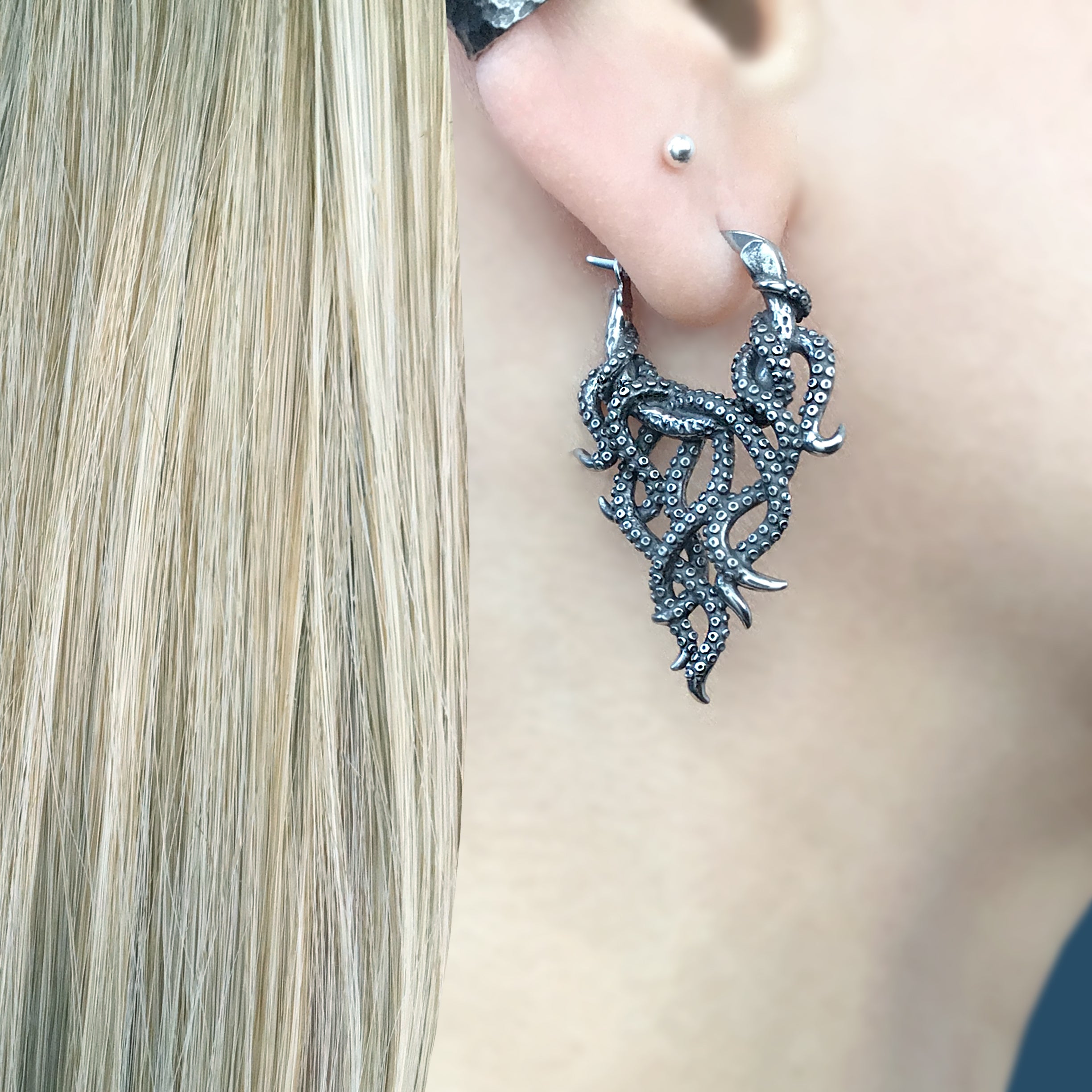 OCTOPUS HOOP EARRINGS