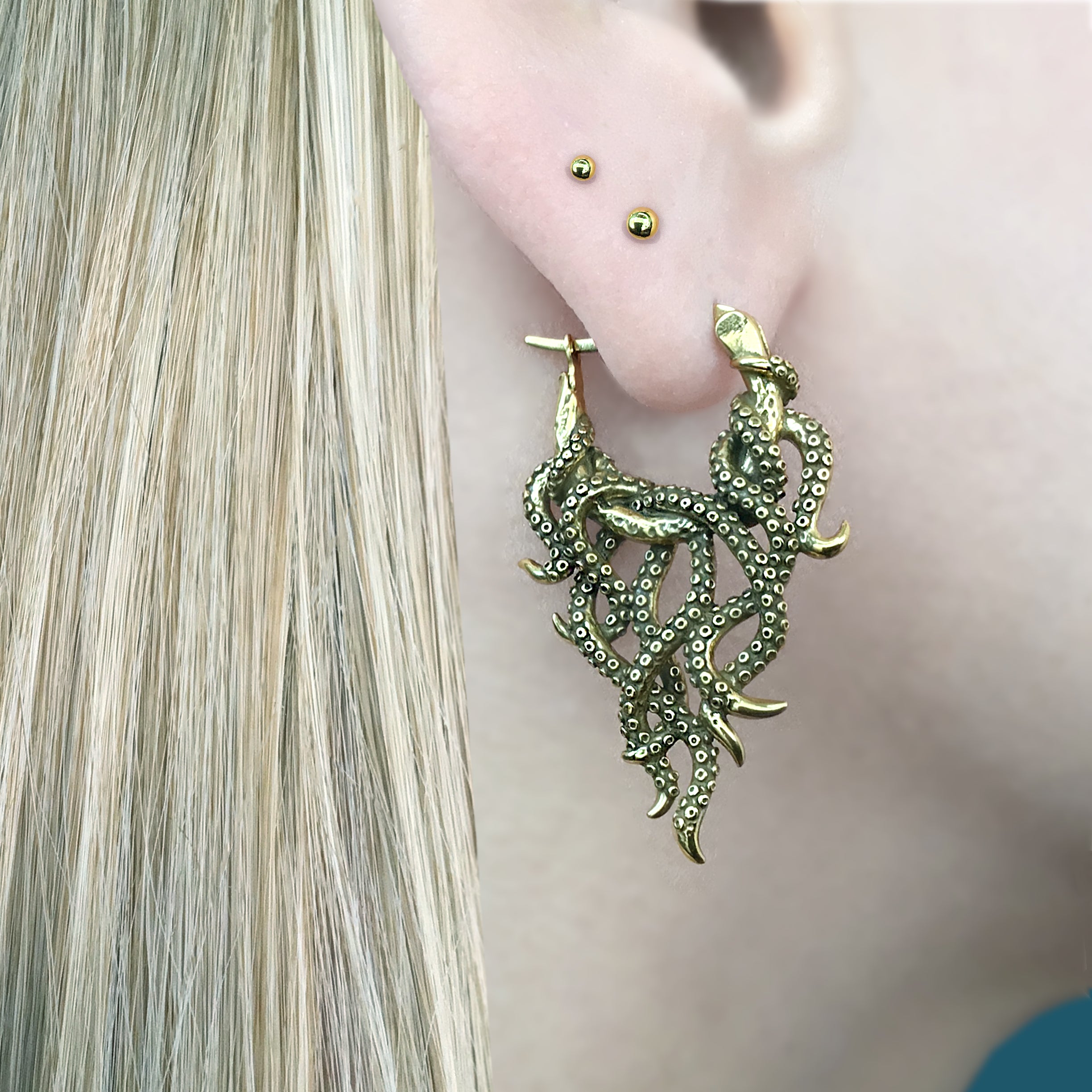 OCTOPUS HOOP EARRINGS