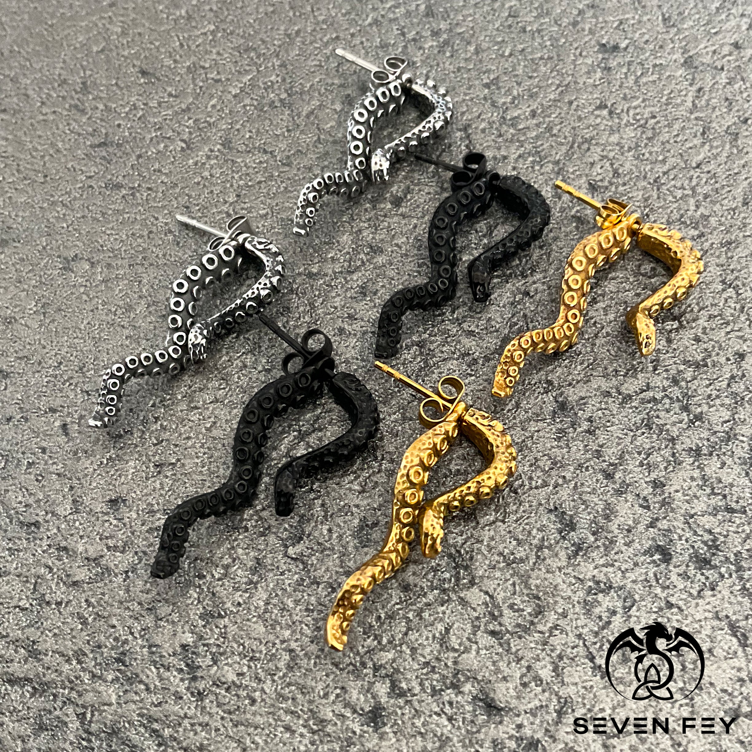 OCTOPUS TENTACLE EARRINGS