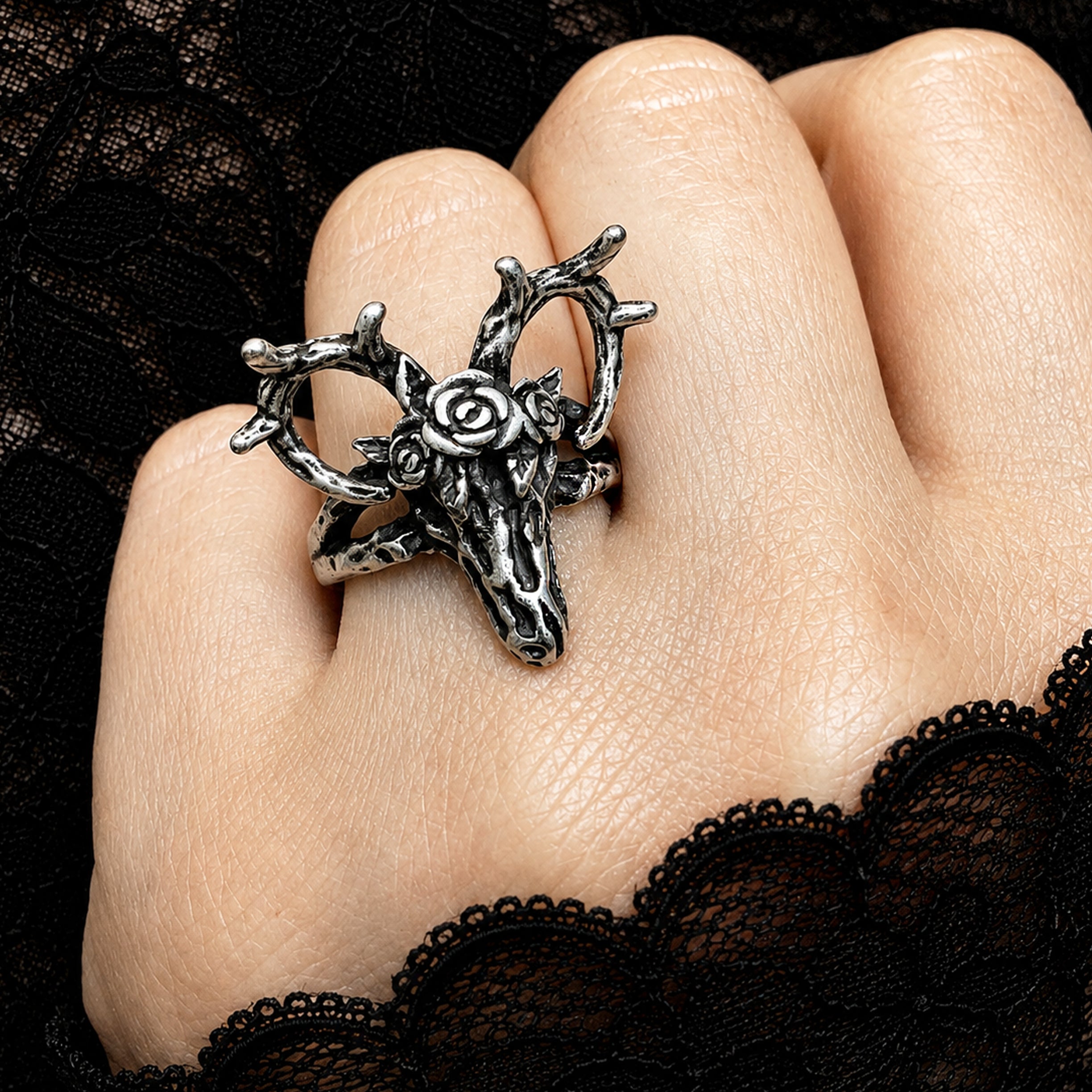 DEER SKULL RING