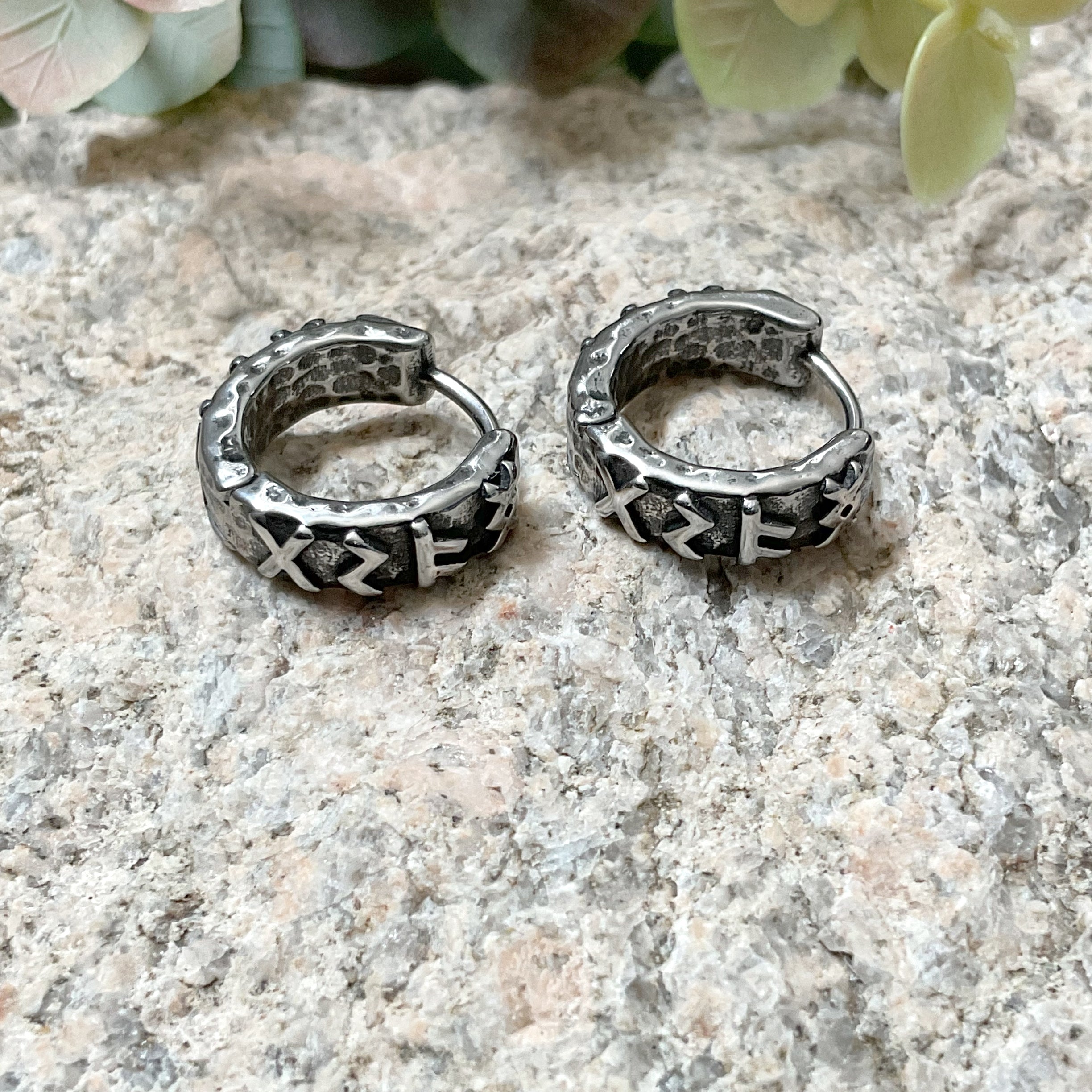 RUNE HOOP EARRINGS