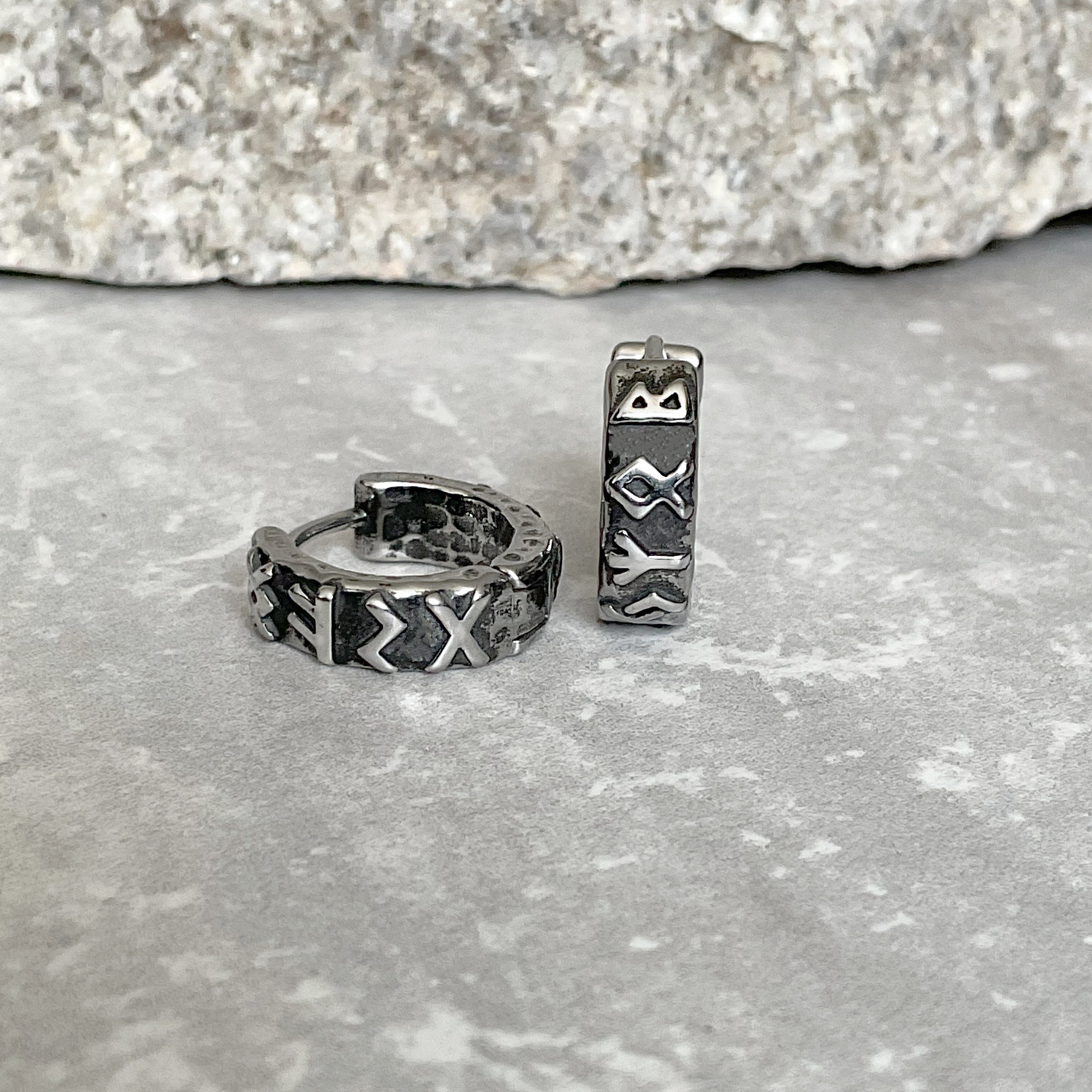 RUNE HOOP EARRINGS