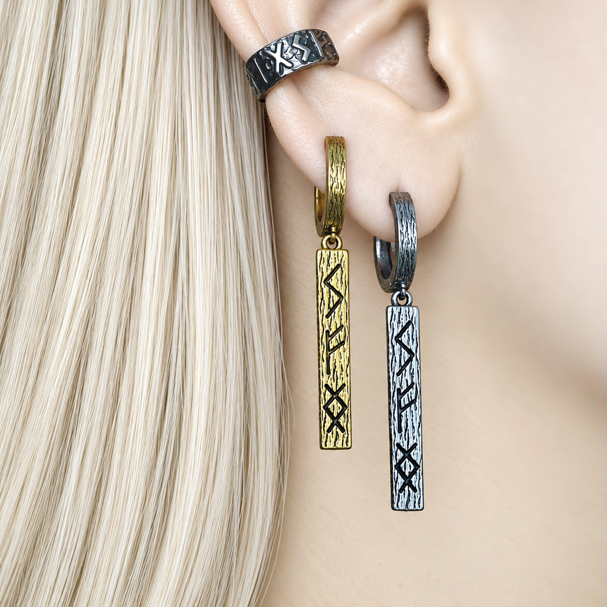 RUNE HOOP EARRINGS