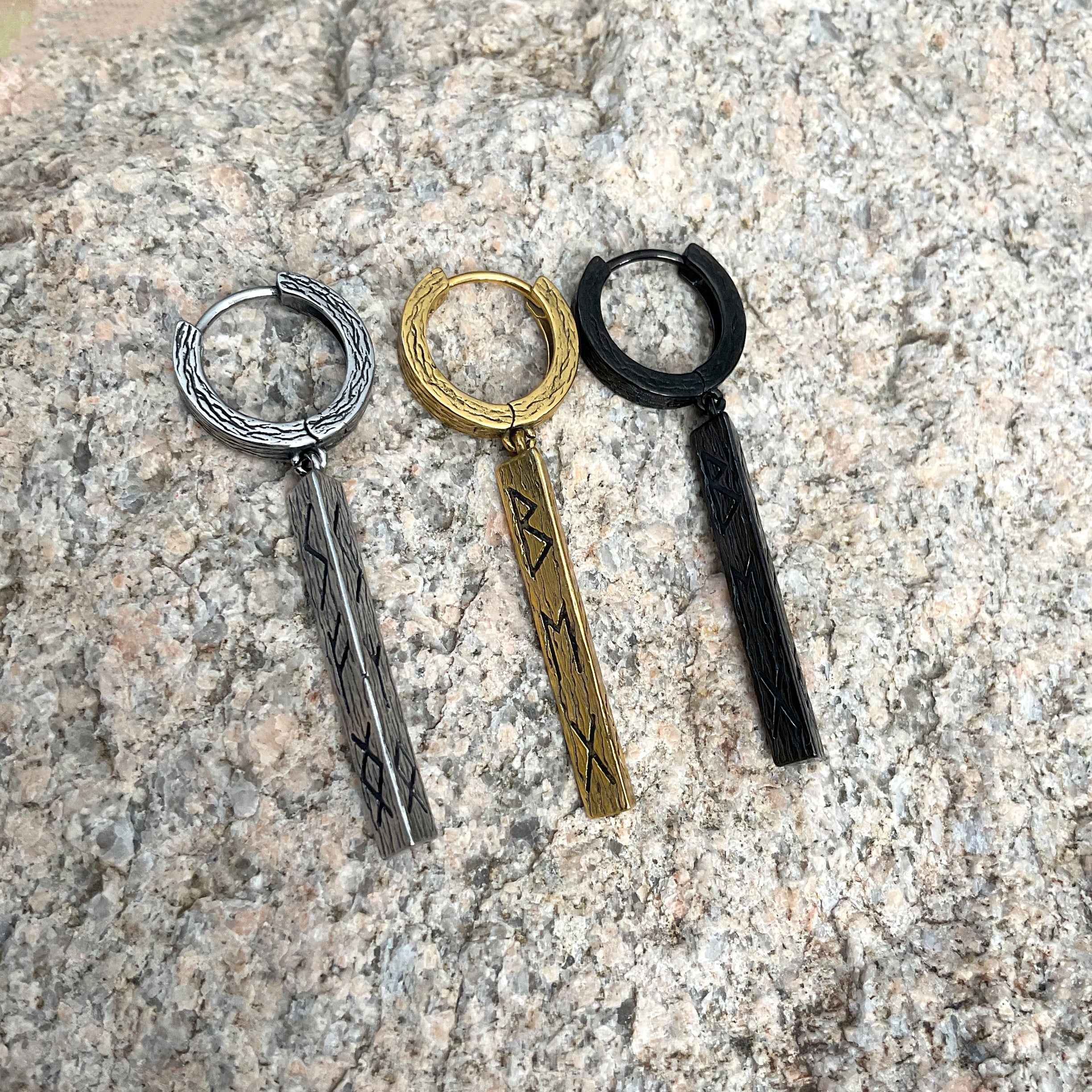 RUNE HOOP EARRINGS