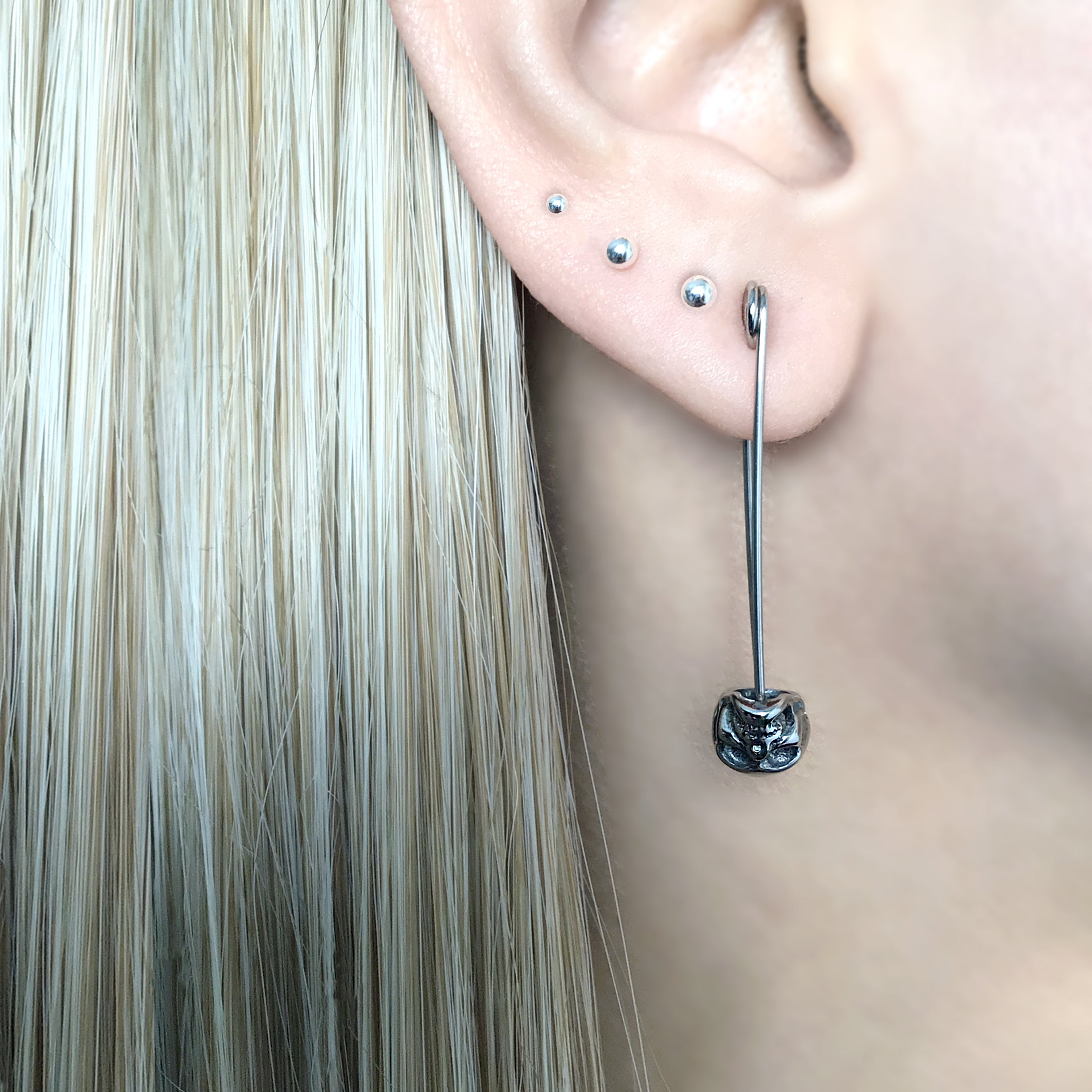 SKULL PIN EARRINGS