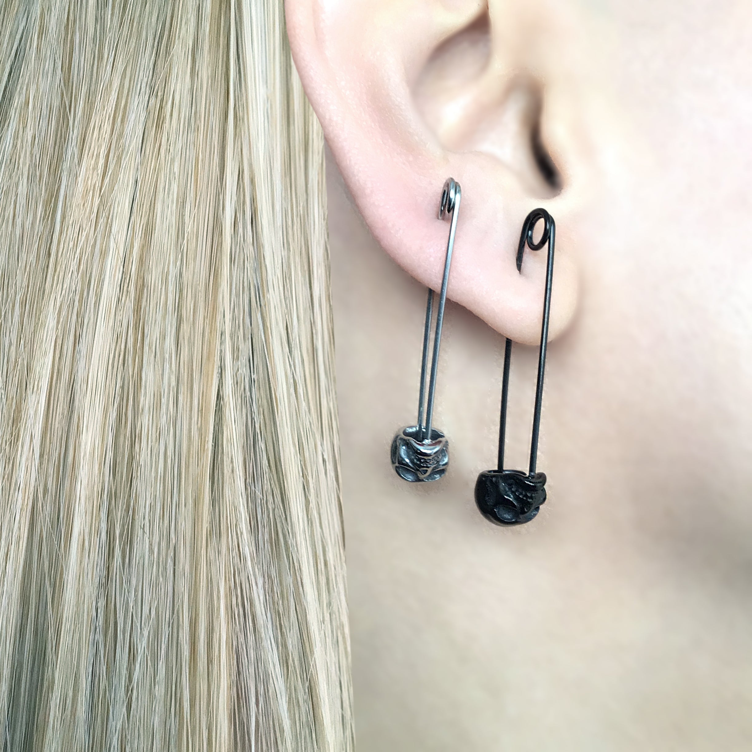 SKULL PIN EARRINGS