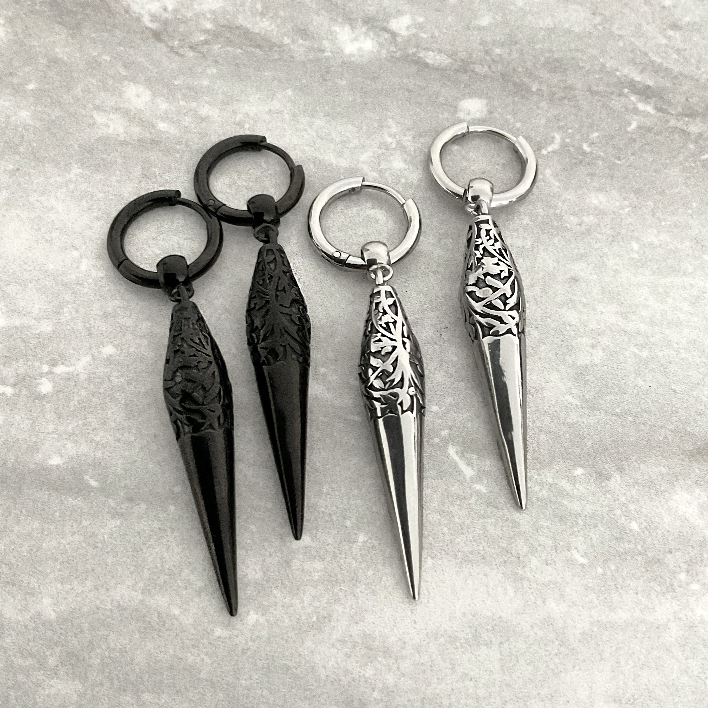 SPIKE HOOP EARRINGS