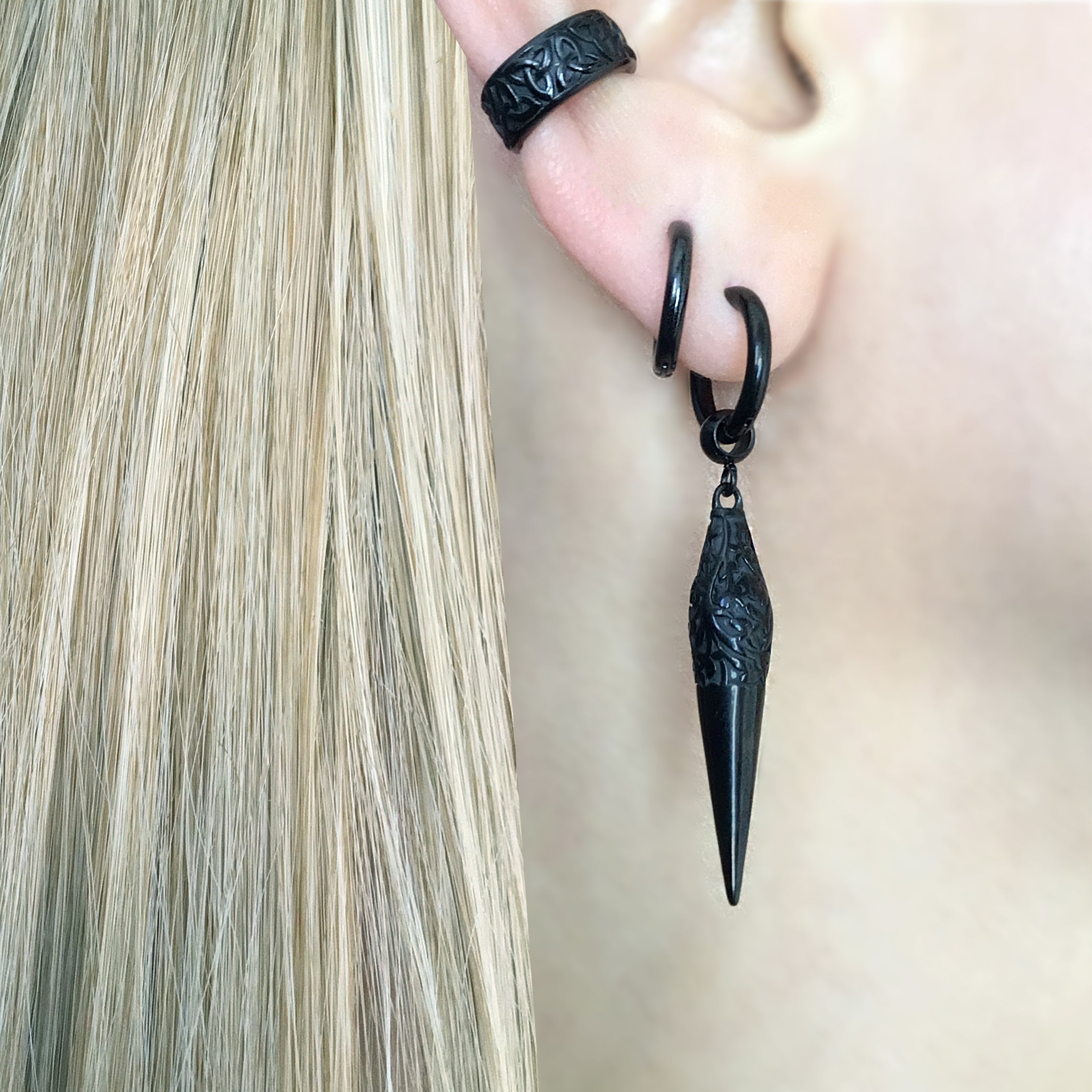 SPIKE HOOP EARRINGS