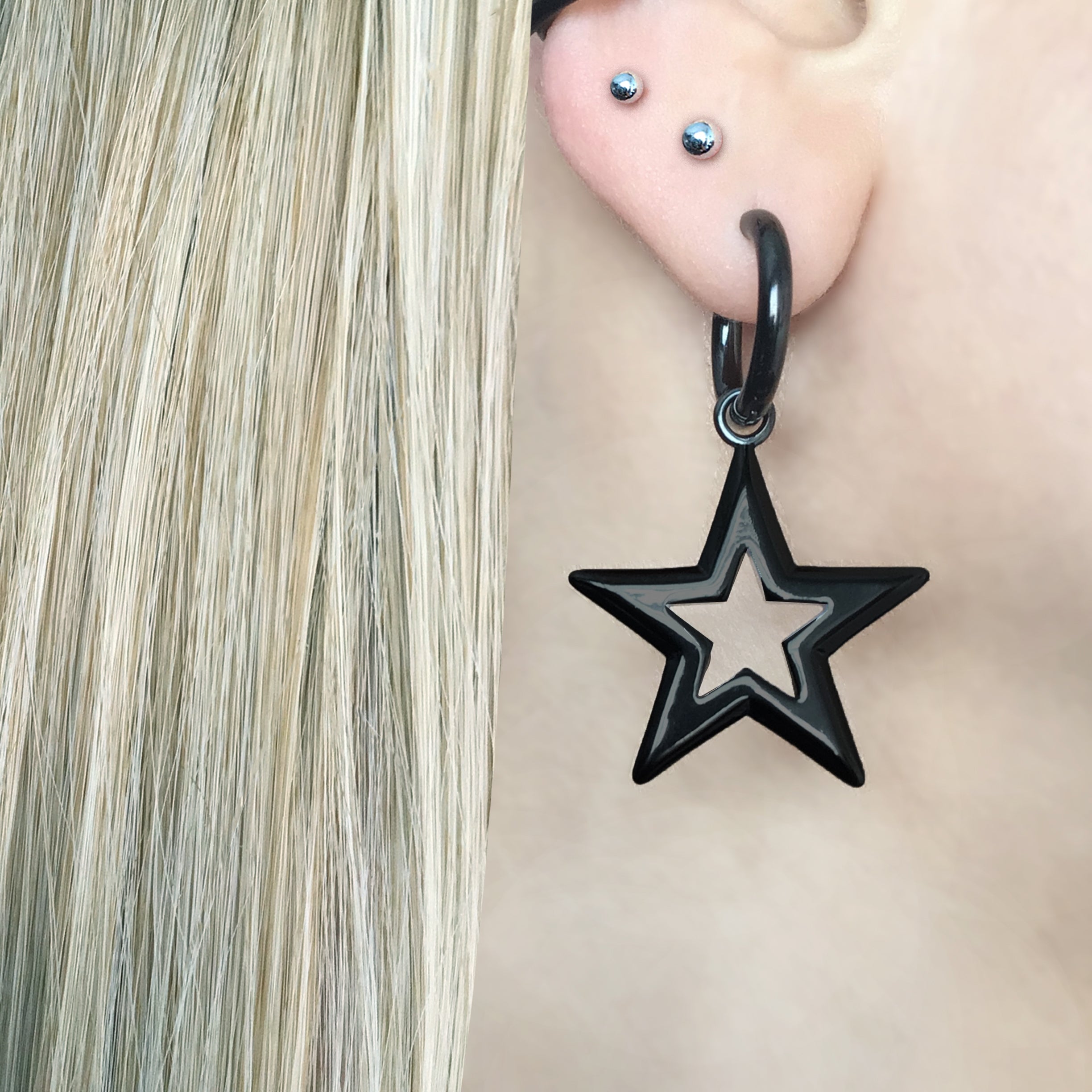 STARS HOOP EARRINGS