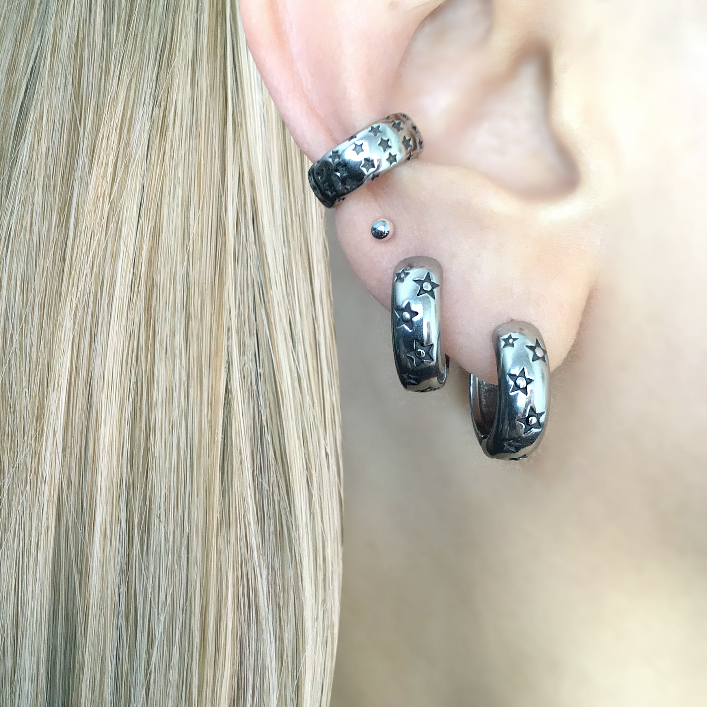 STARS HOOP EARRINGS