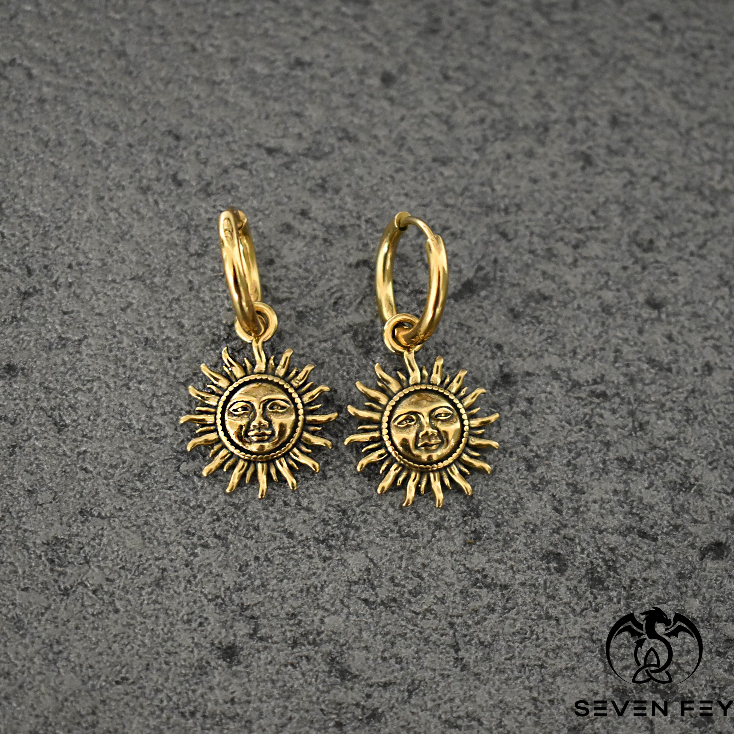 SUN HOOP EARRINGS