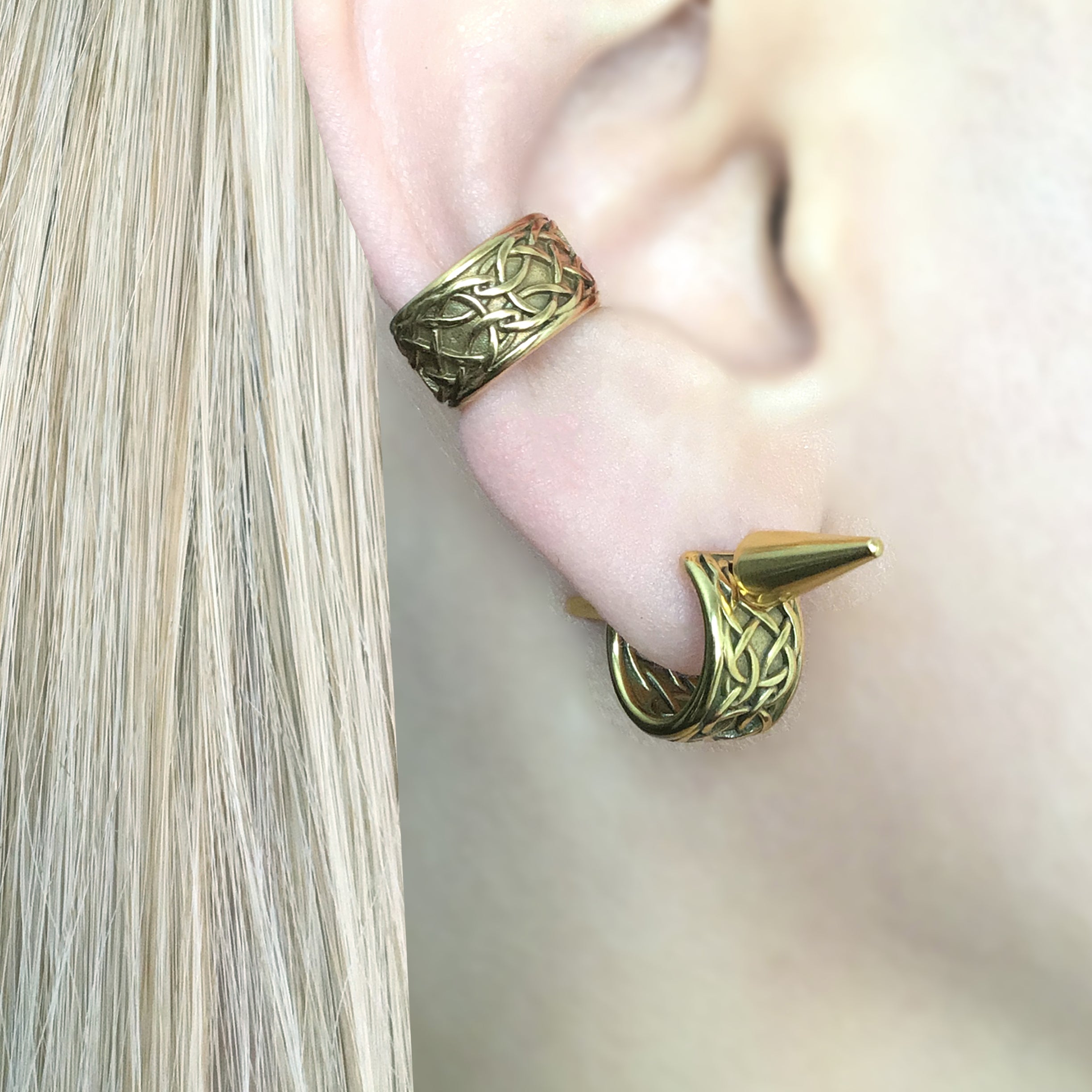 CELTIC HOOP EARRINGS WITH SPIKES