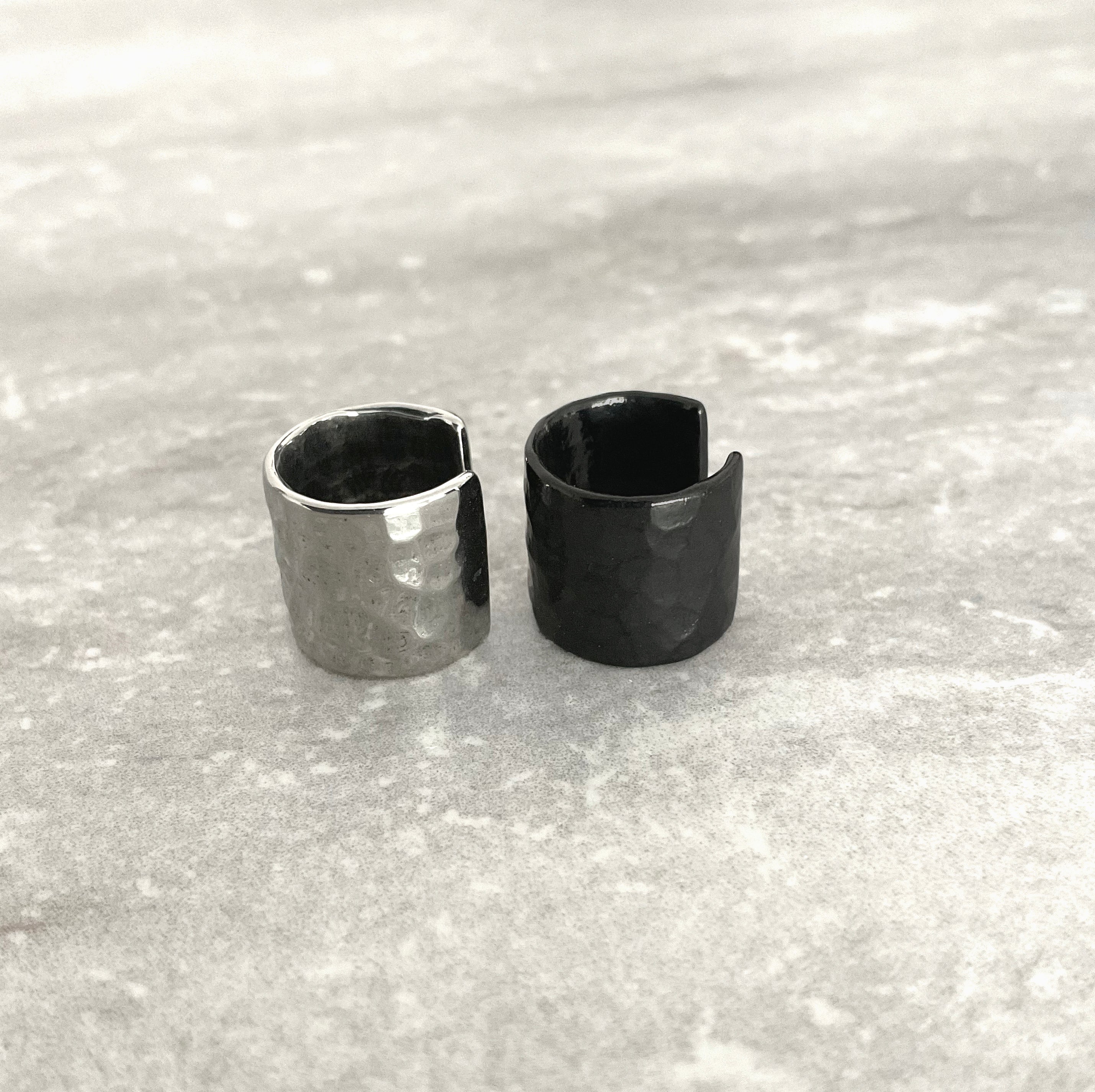 WIDE HAMMERED EAR CUFF