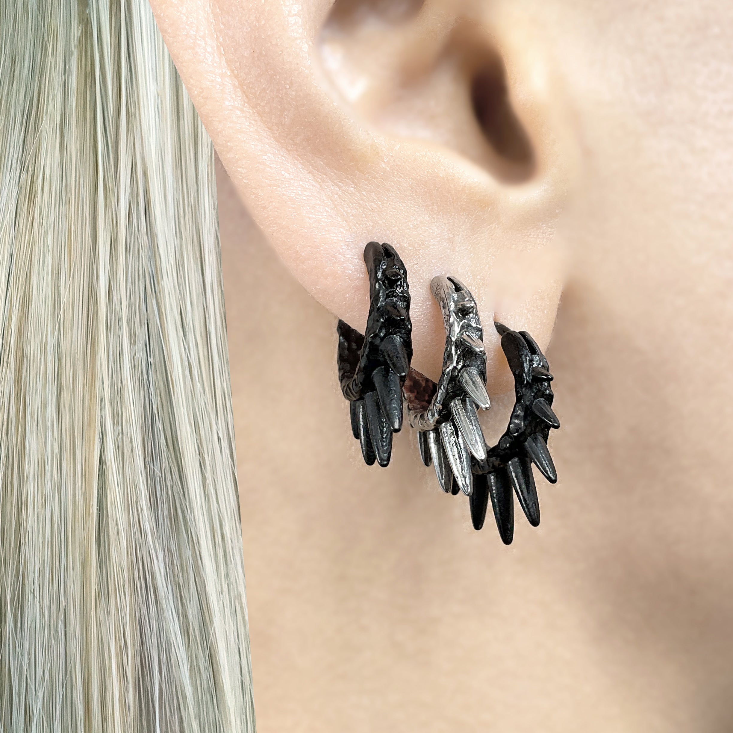 SPIKE HOOPS EARRINGS