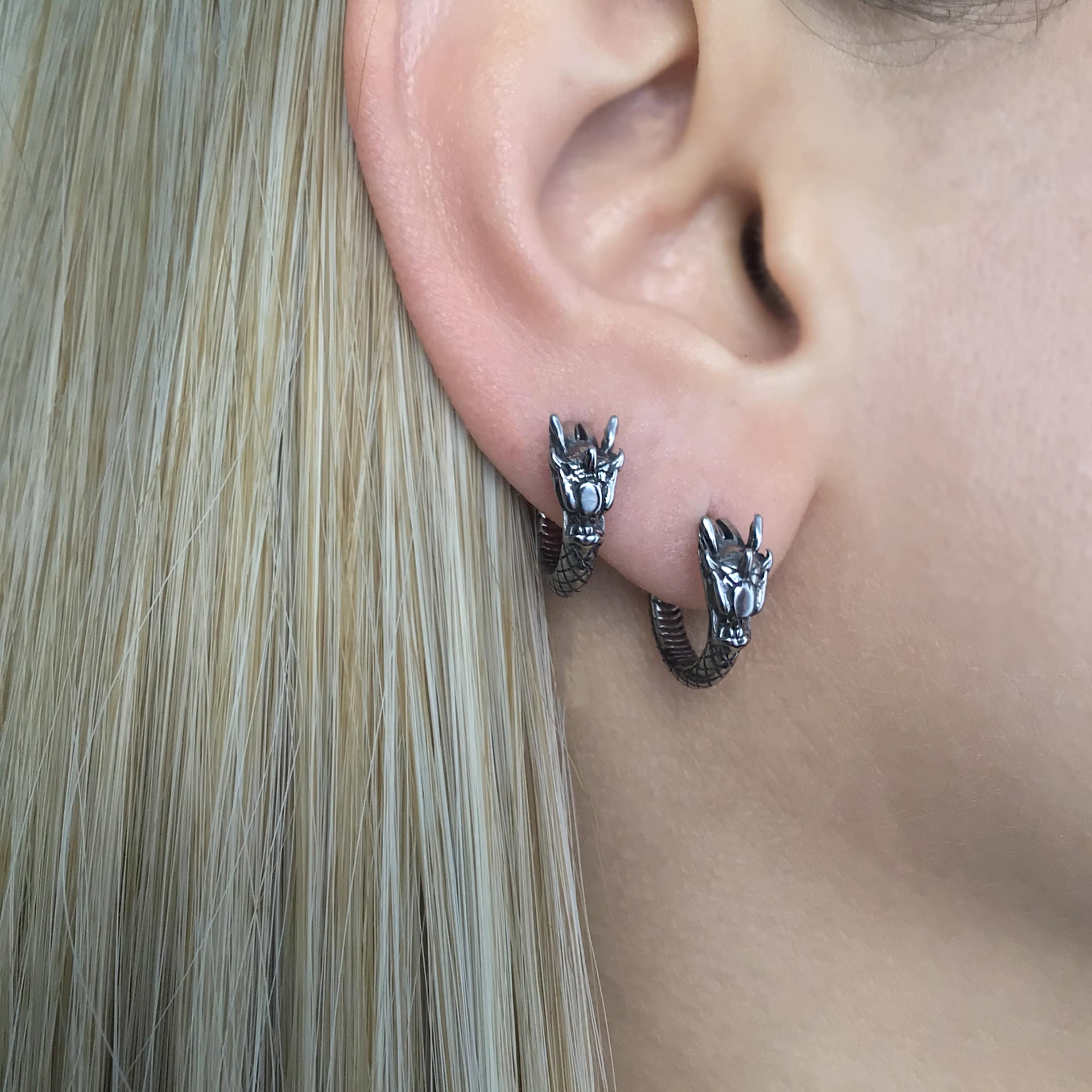 DRAGON HOOP EARRINGS
