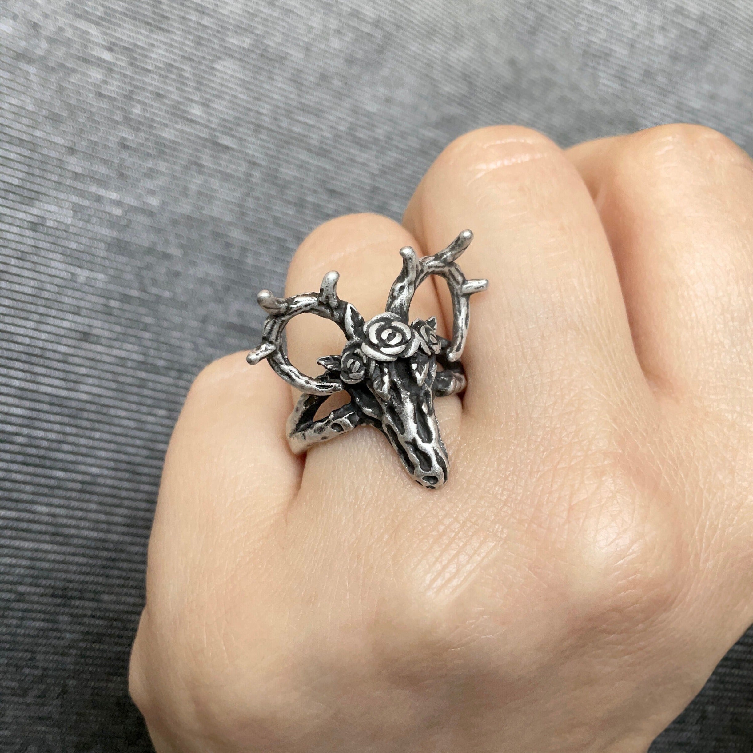 DEER SKULL RING