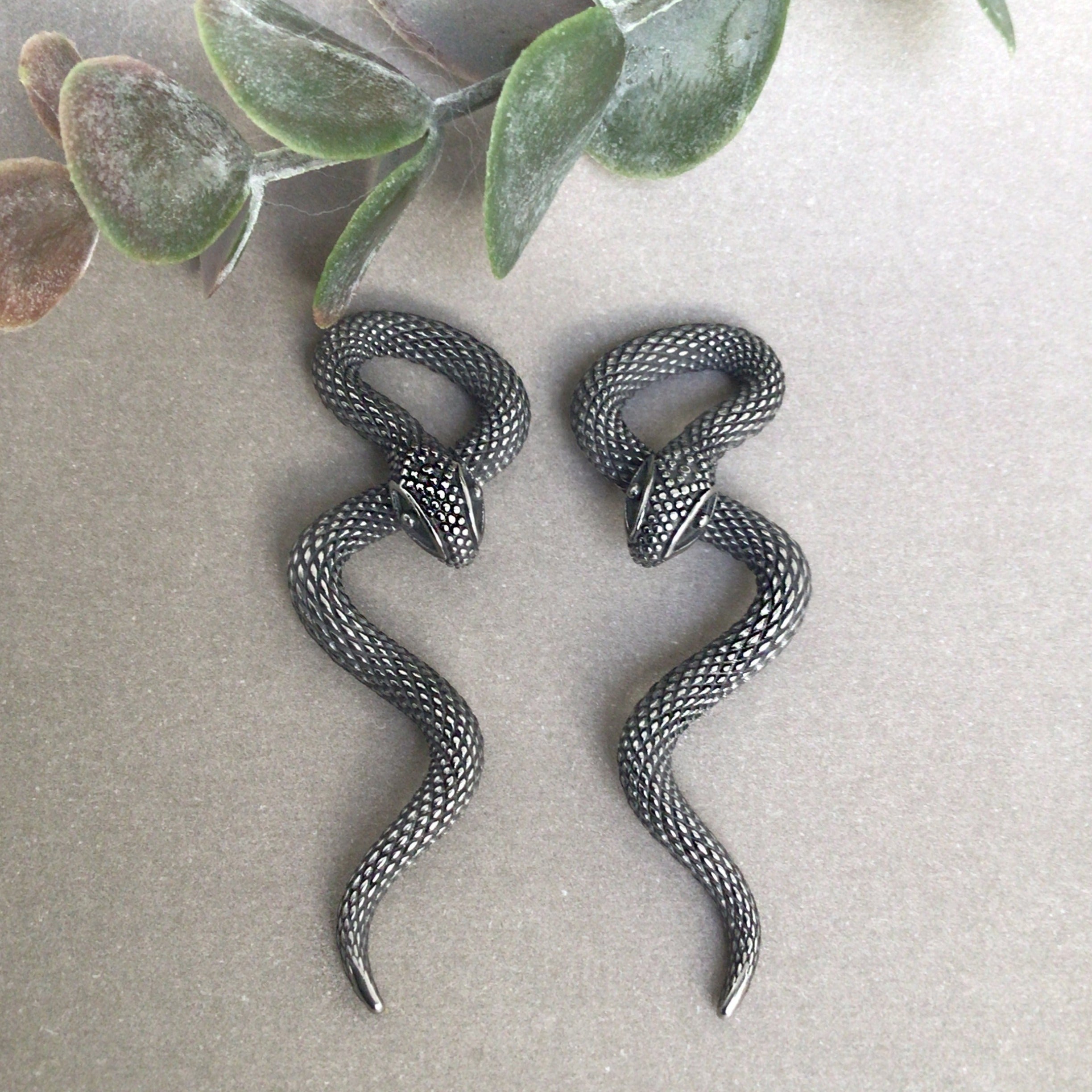 SNAKE LONG EARRINGS