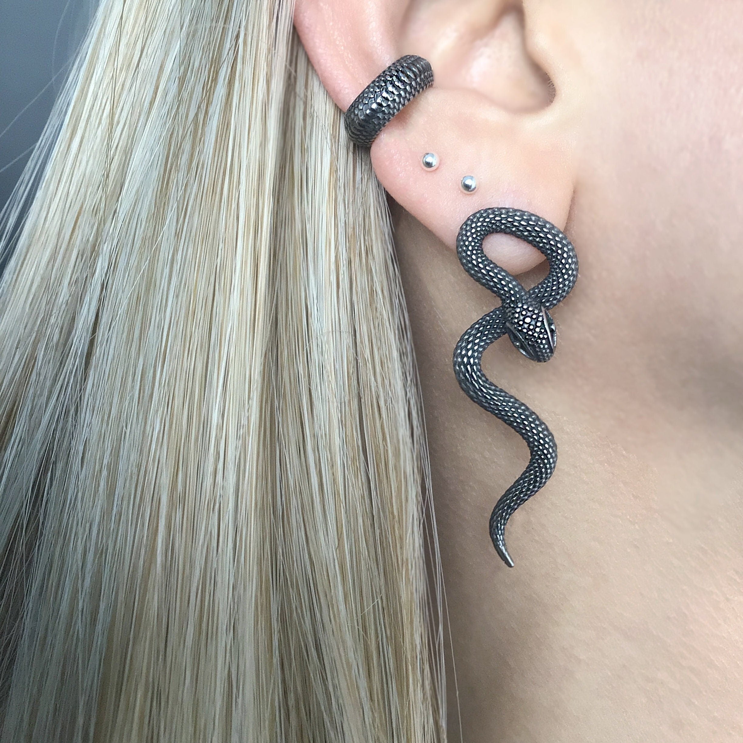 SNAKE LONG EARRINGS