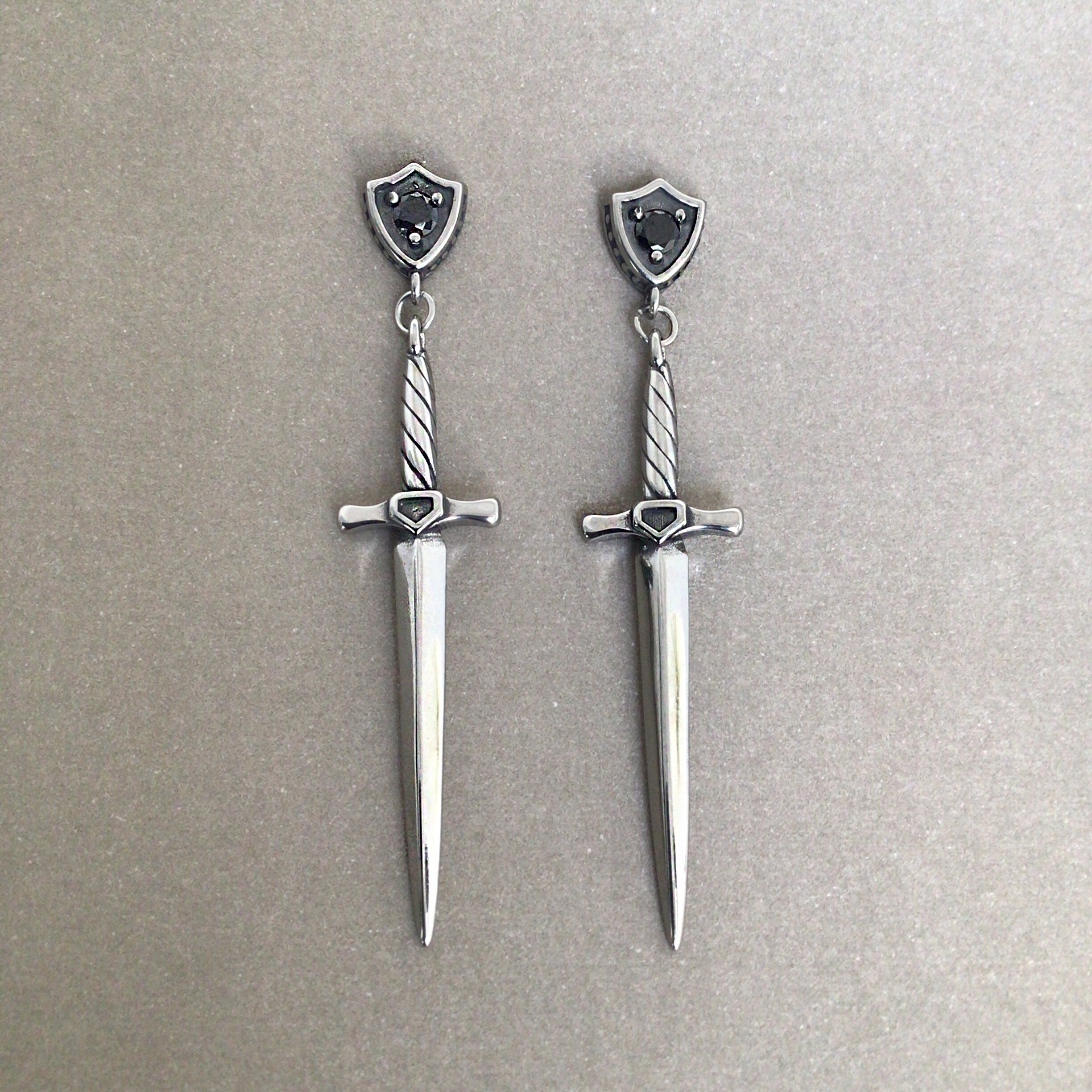 SWORD AND SHIELD EARRINGS