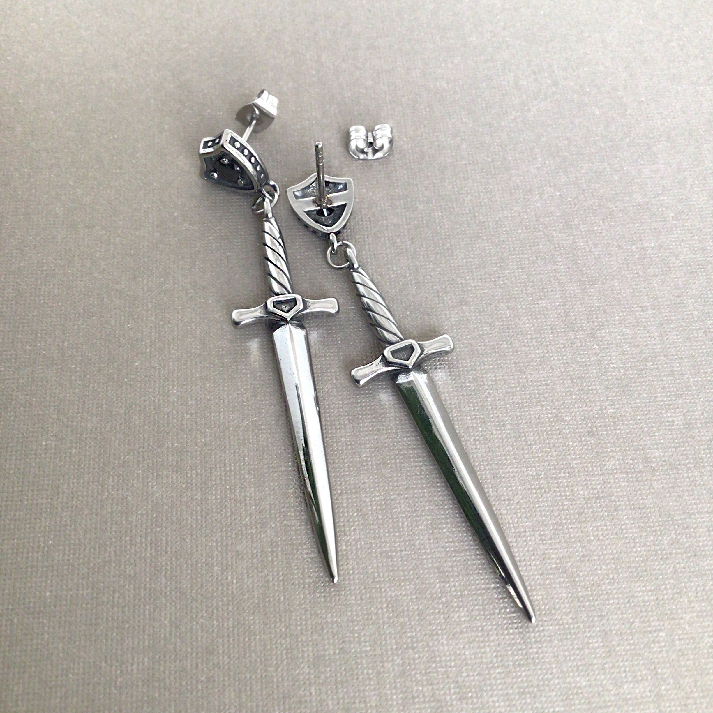 SWORD AND SHIELD EARRINGS