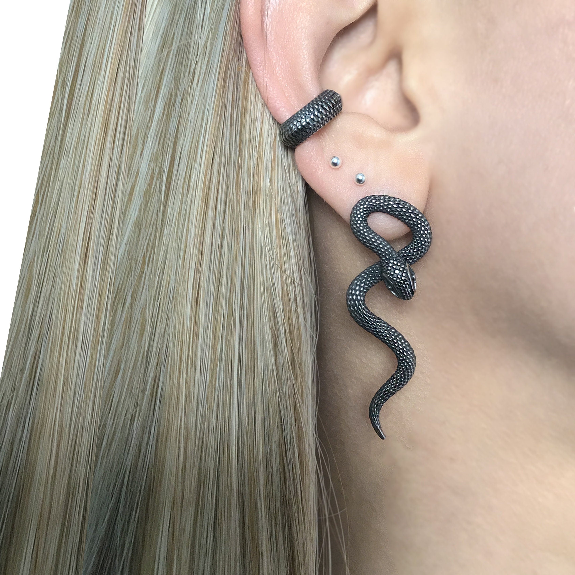SNAKE LONG EARRINGS