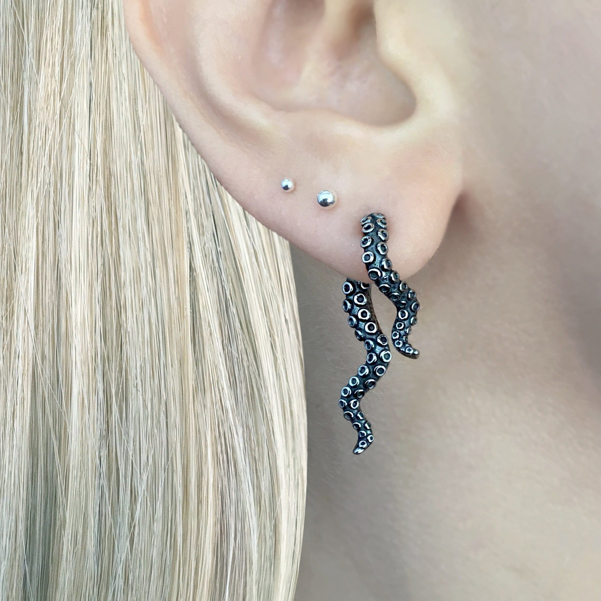 OCTOPUS TENTACLE  EARRINGS