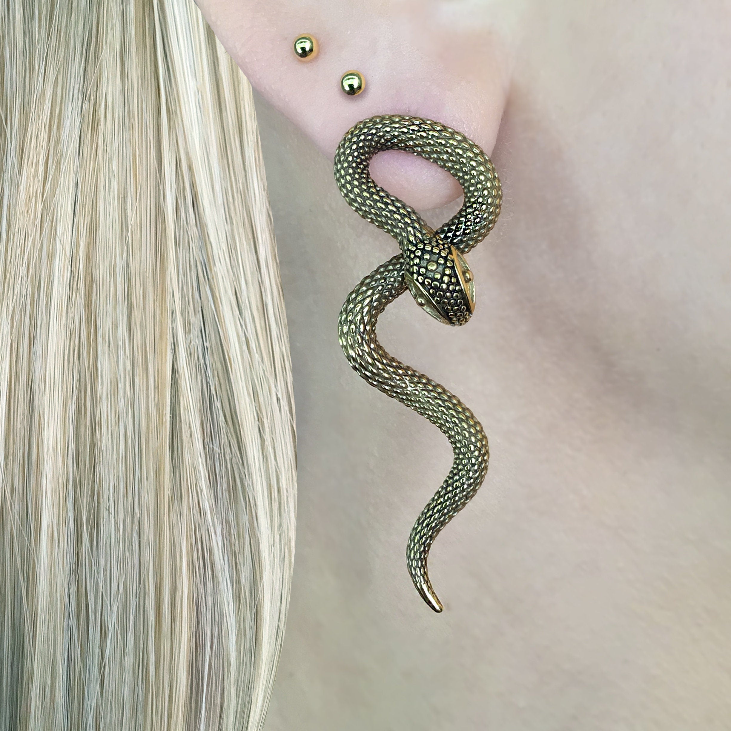 SNAKE LONG EARRINGS