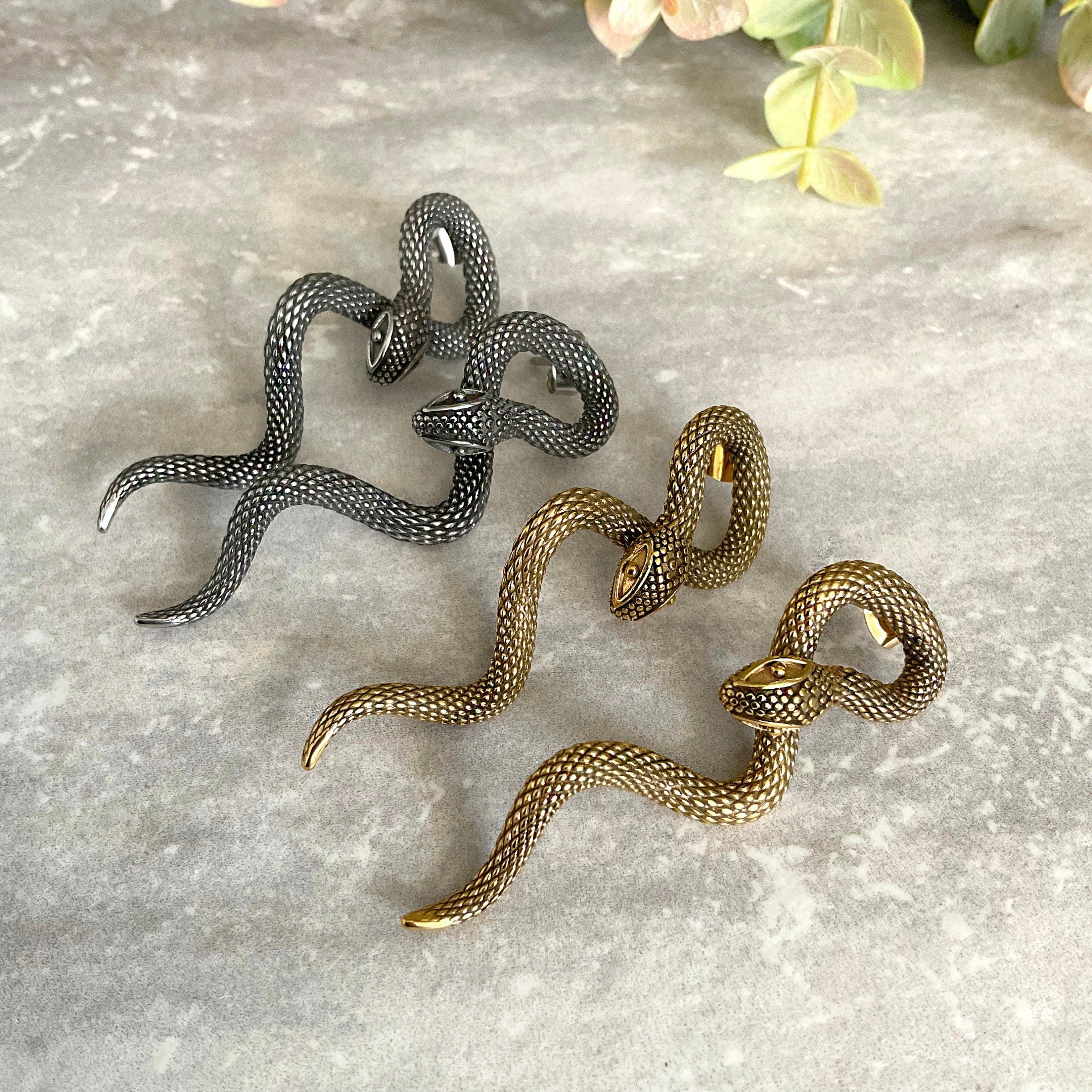SNAKE LONG EARRINGS