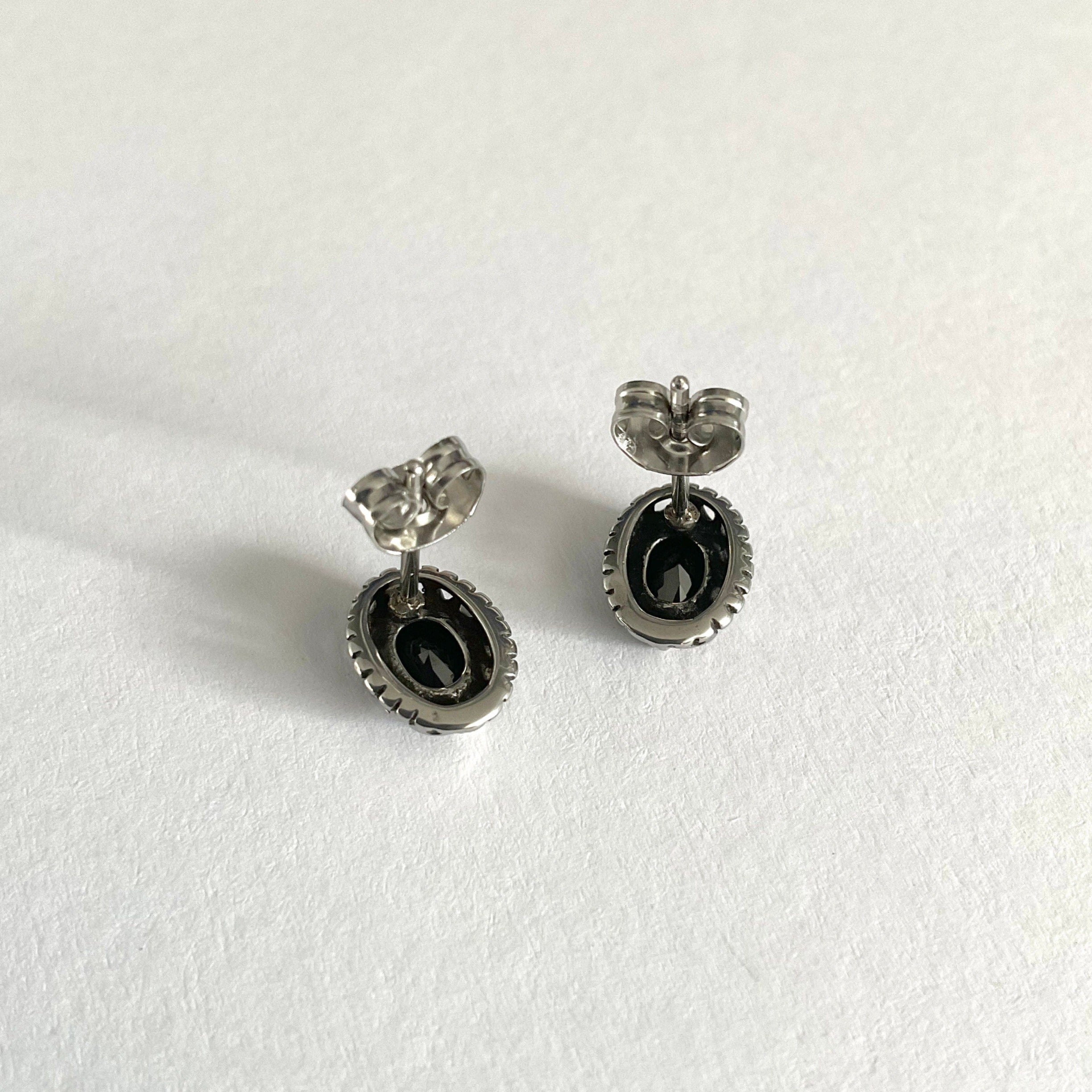 GOTHIC BLACK CZ STUDS