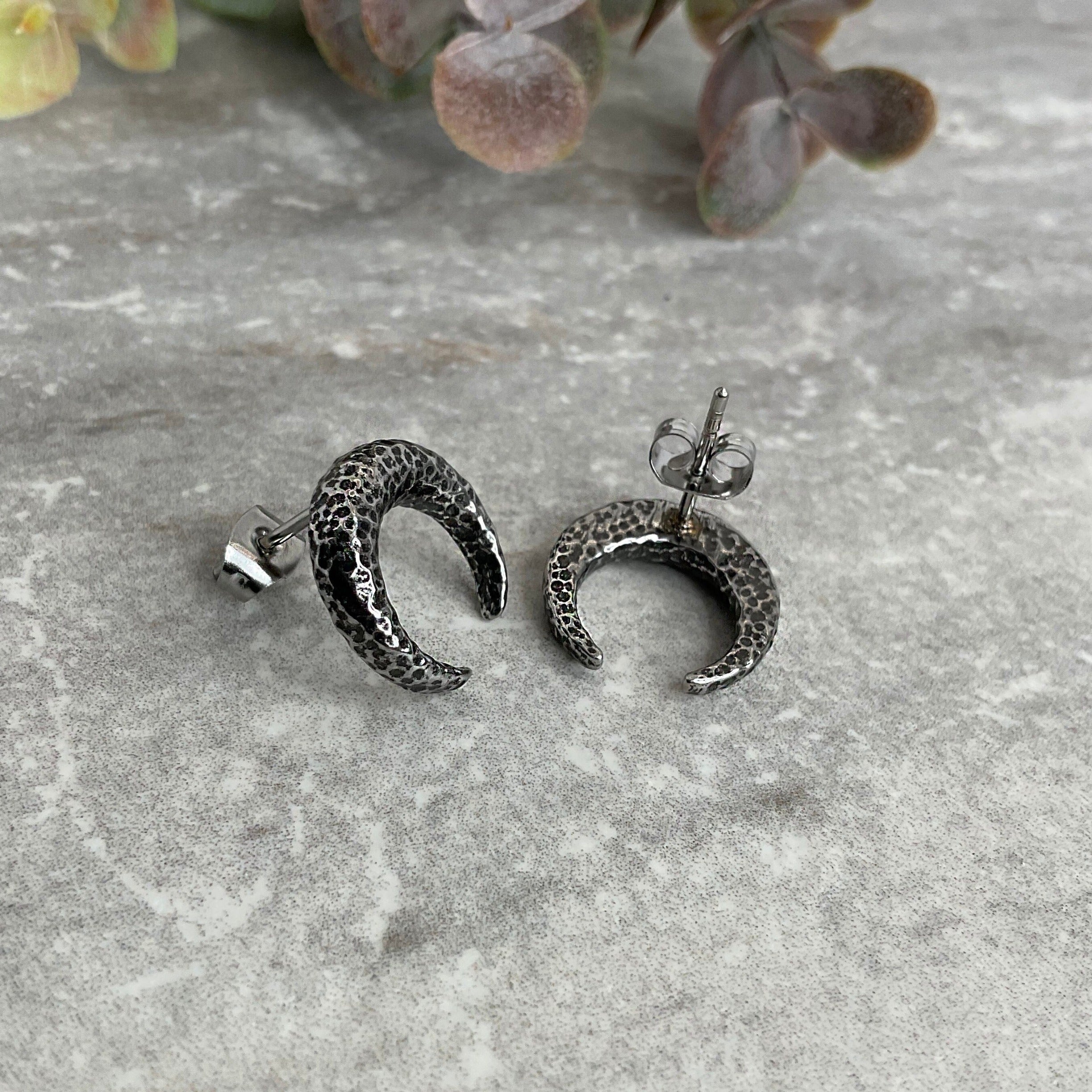 MOON STUD EARRINGS