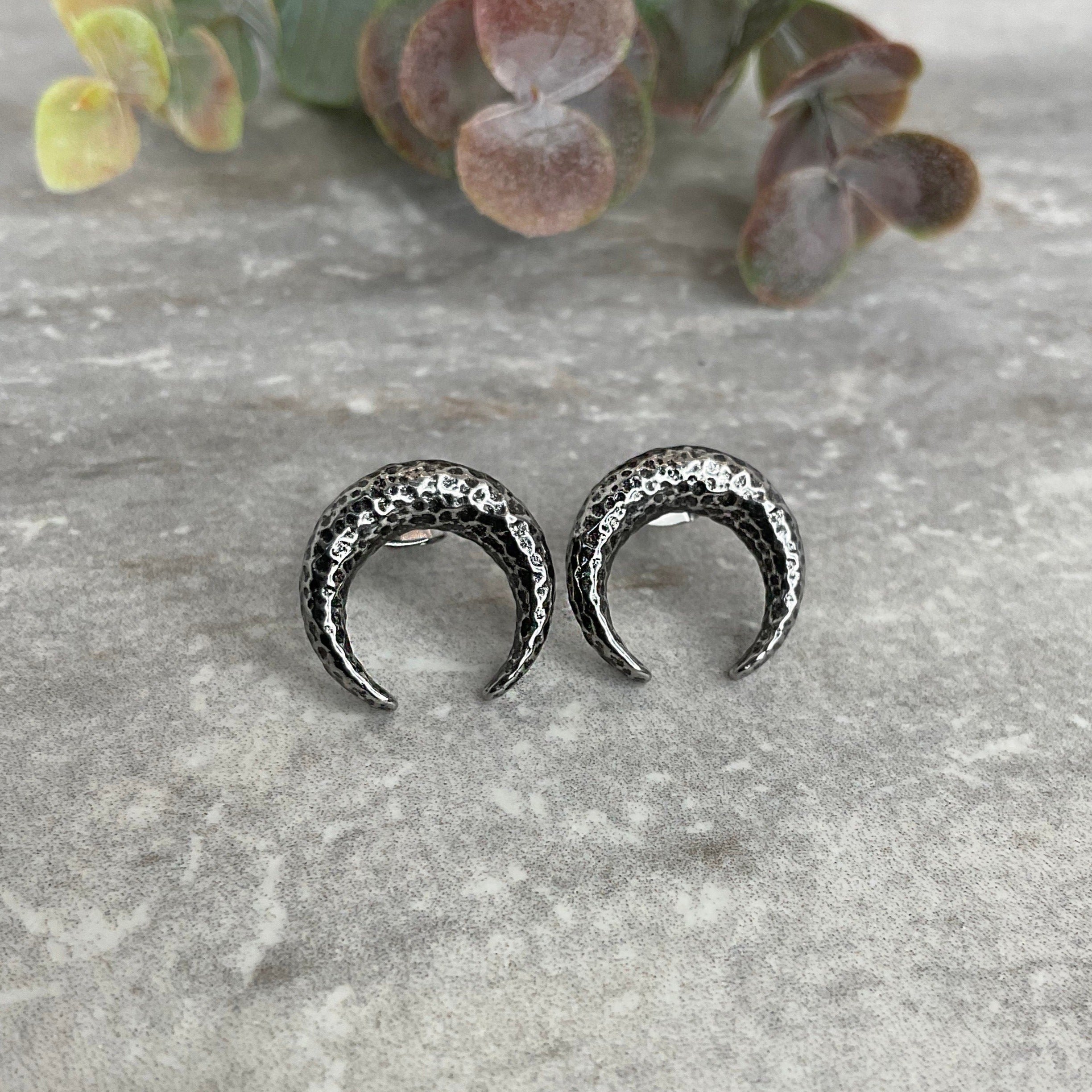 MOON STUD EARRINGS